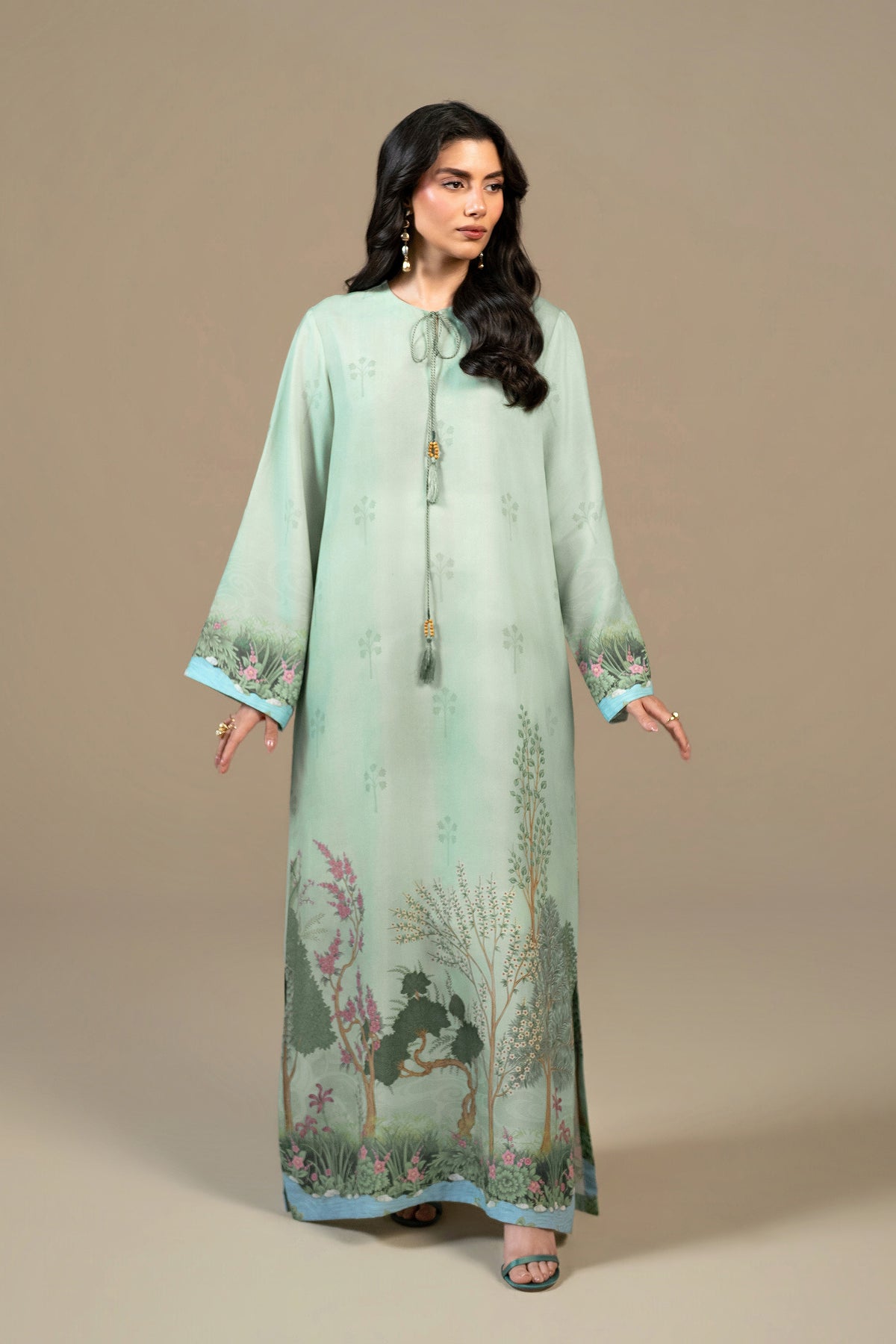 Eden Garden Silk Kaftan