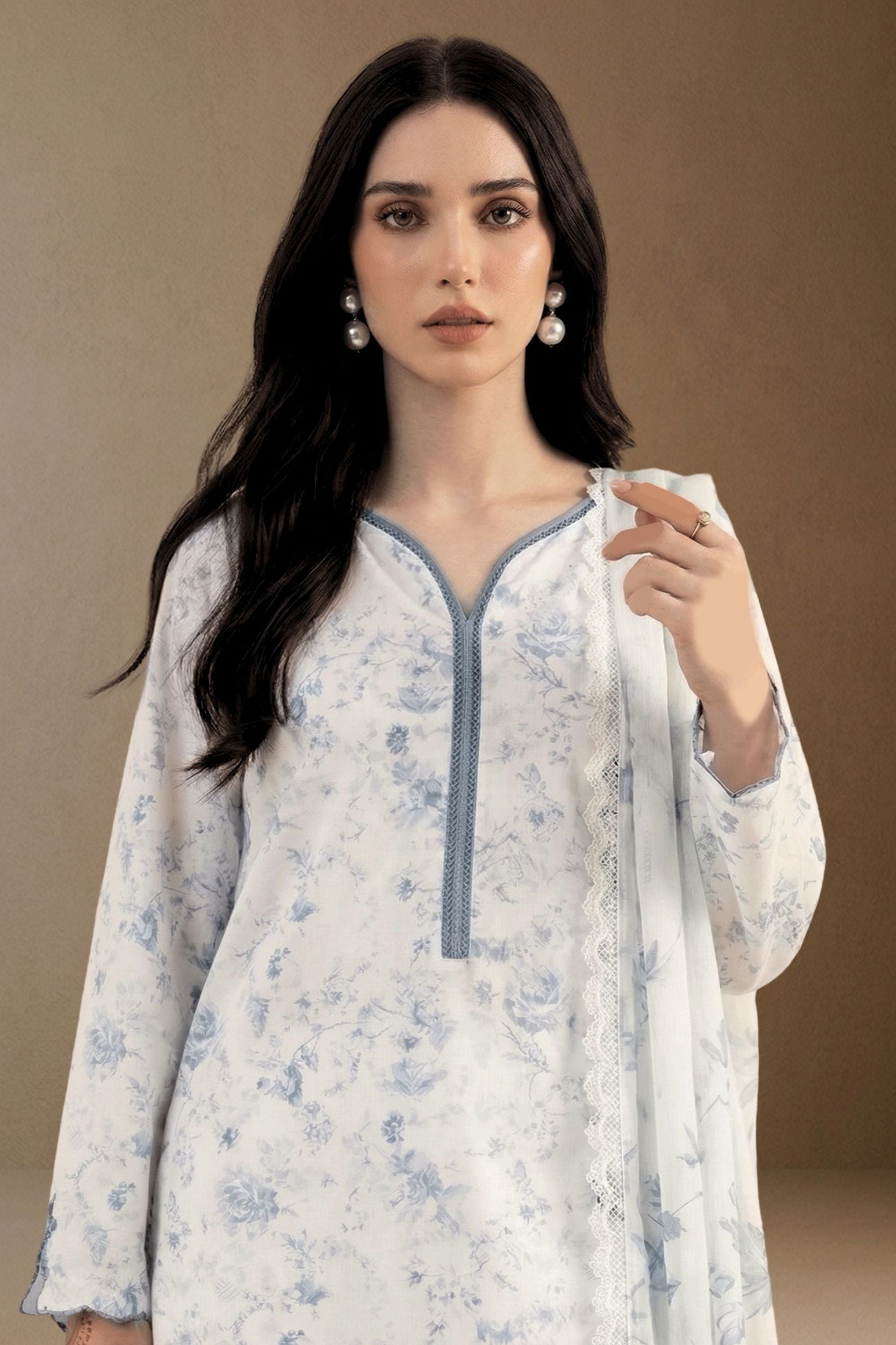 Soft Ciel - Printed Lawn Suit