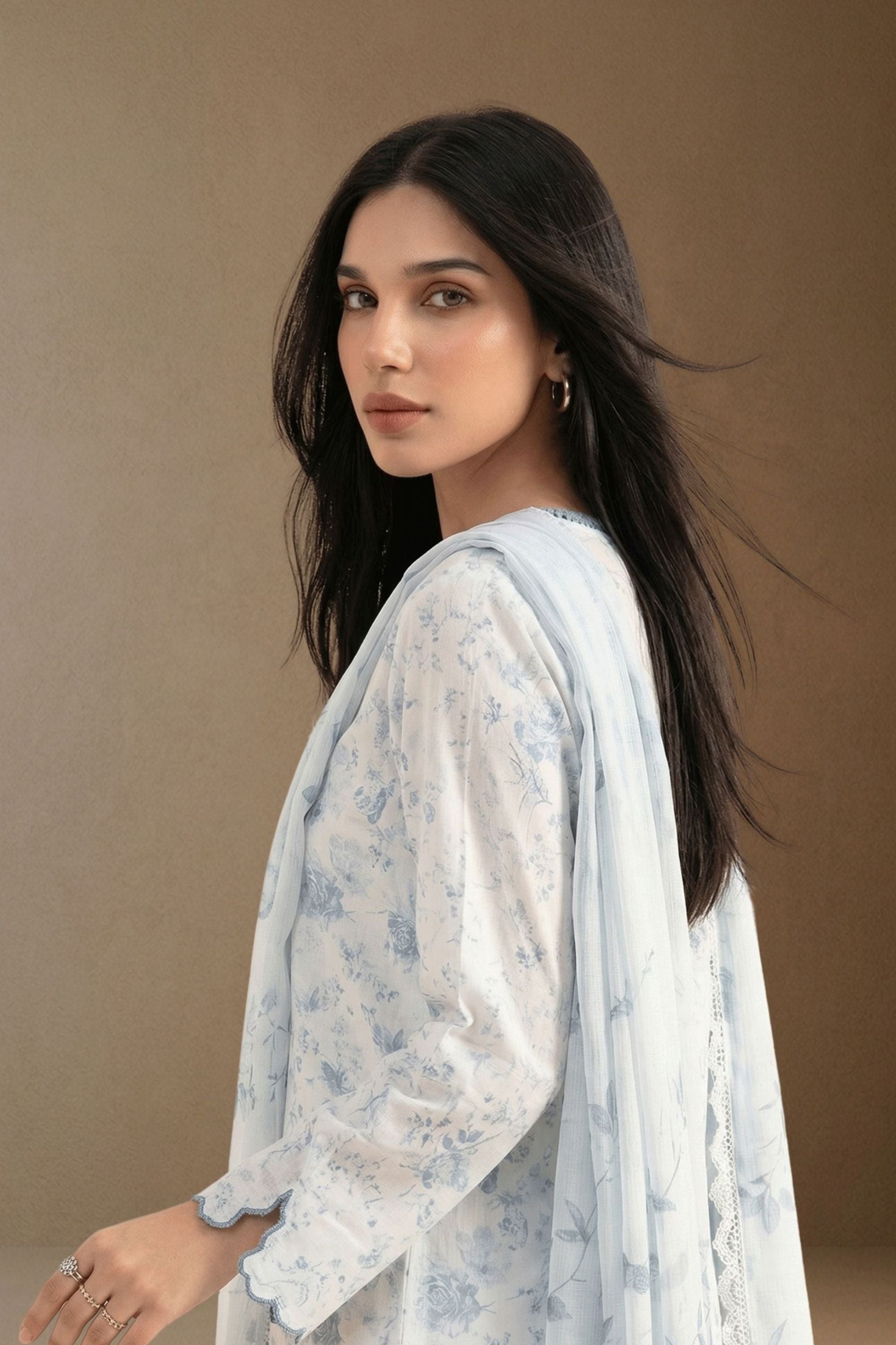 Soft Ciel - Printed Lawn Suit