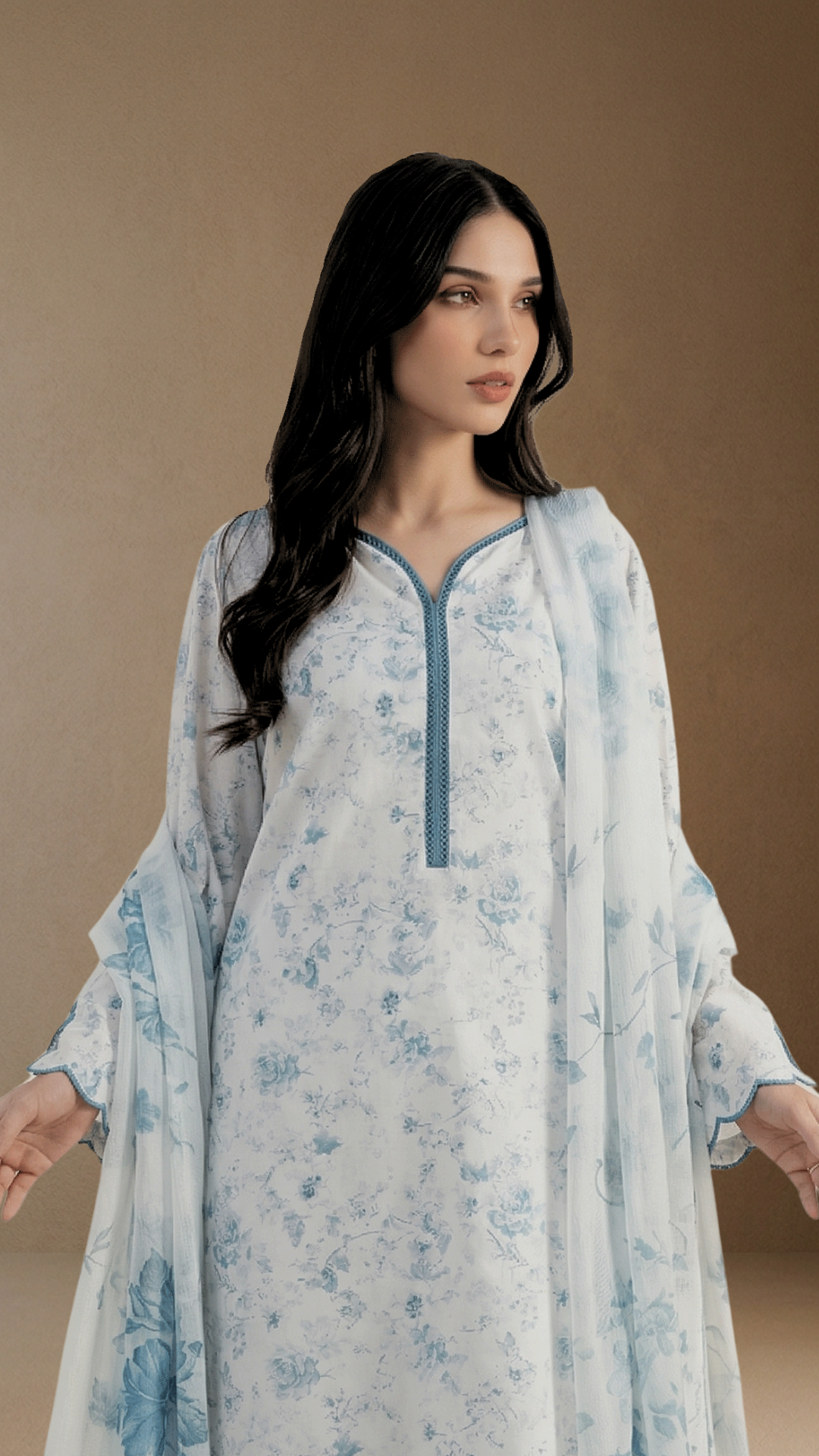 Soft Ciel - Printed Lawn Suit