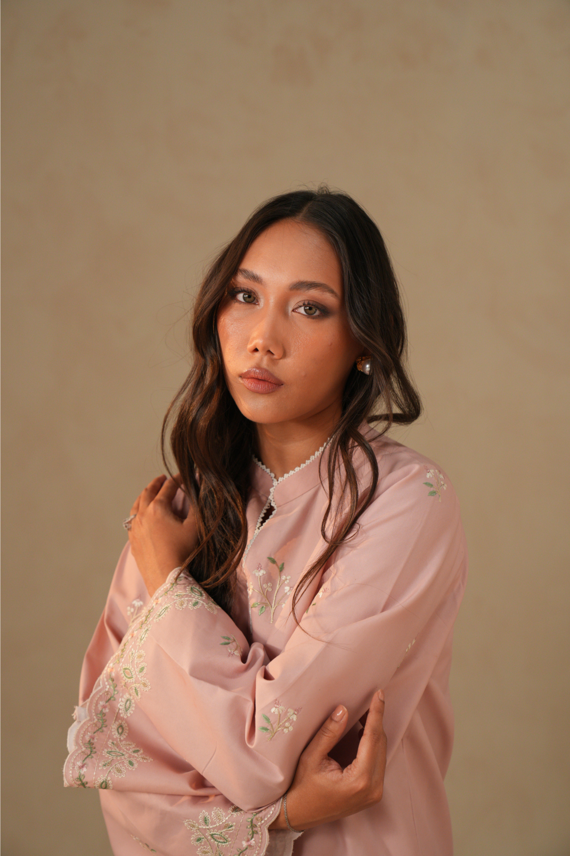 Rose Brocade Co-ord Set