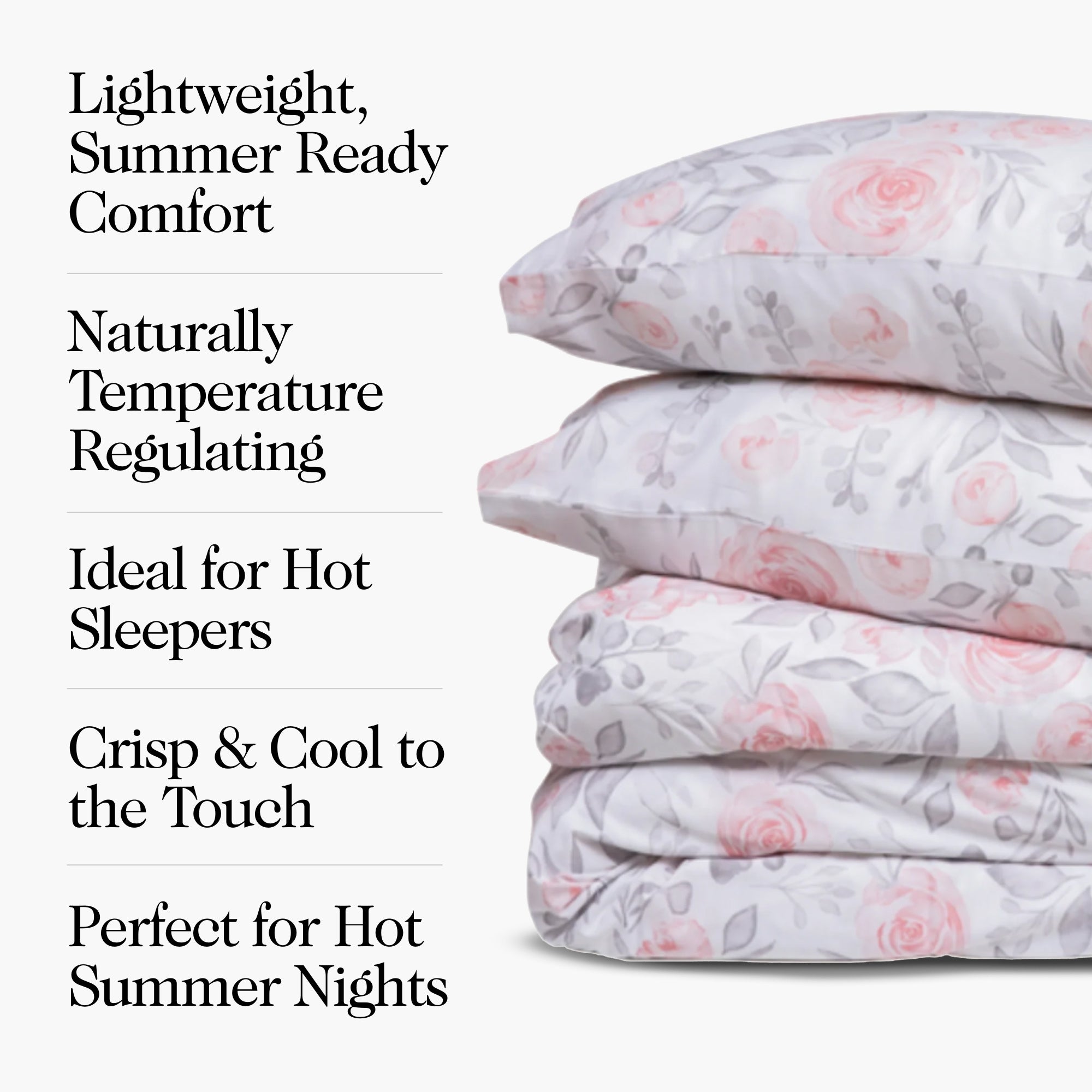 Pink Rose Duvet Cover Set