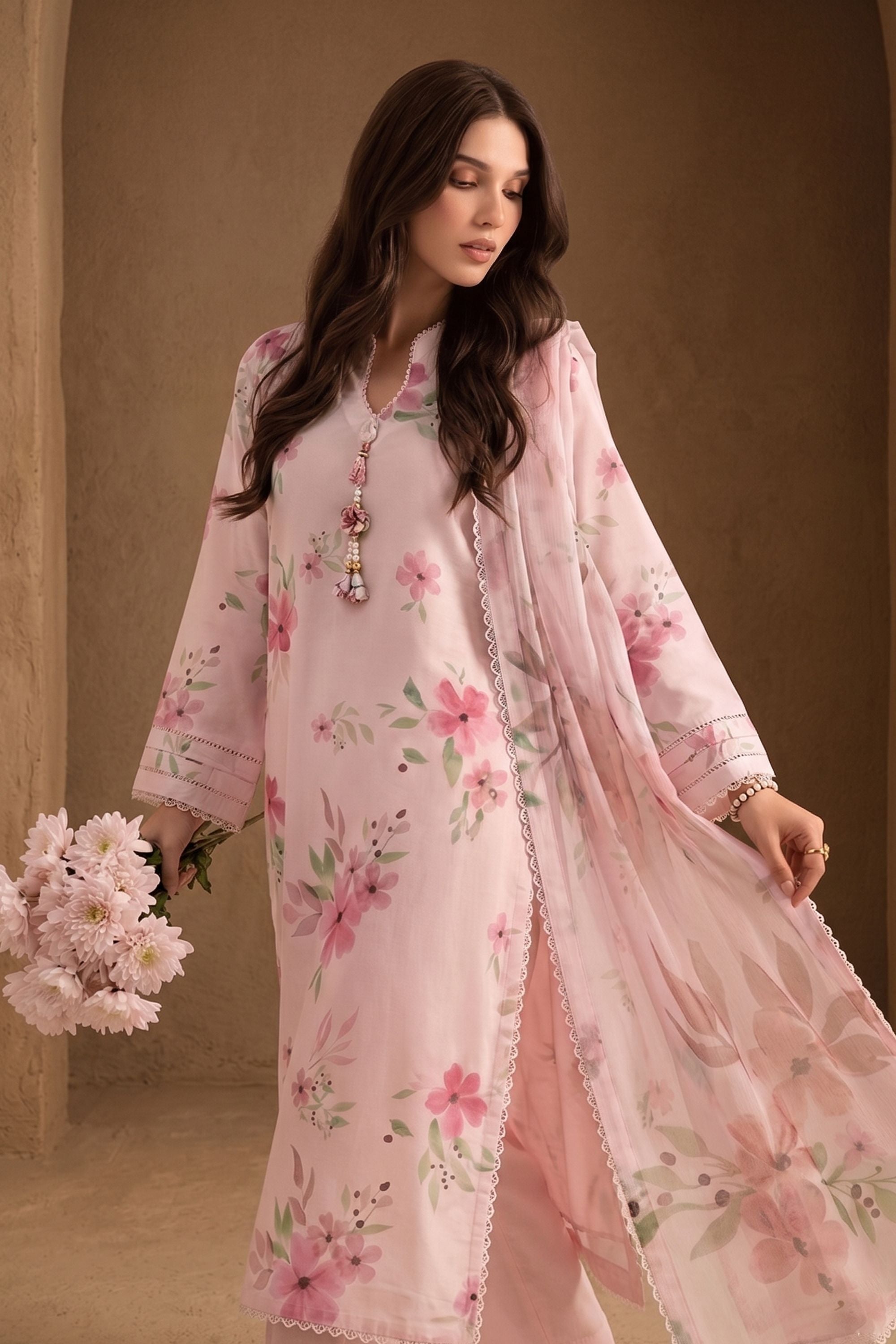 Crimson Garden - Printed Lawn Suit