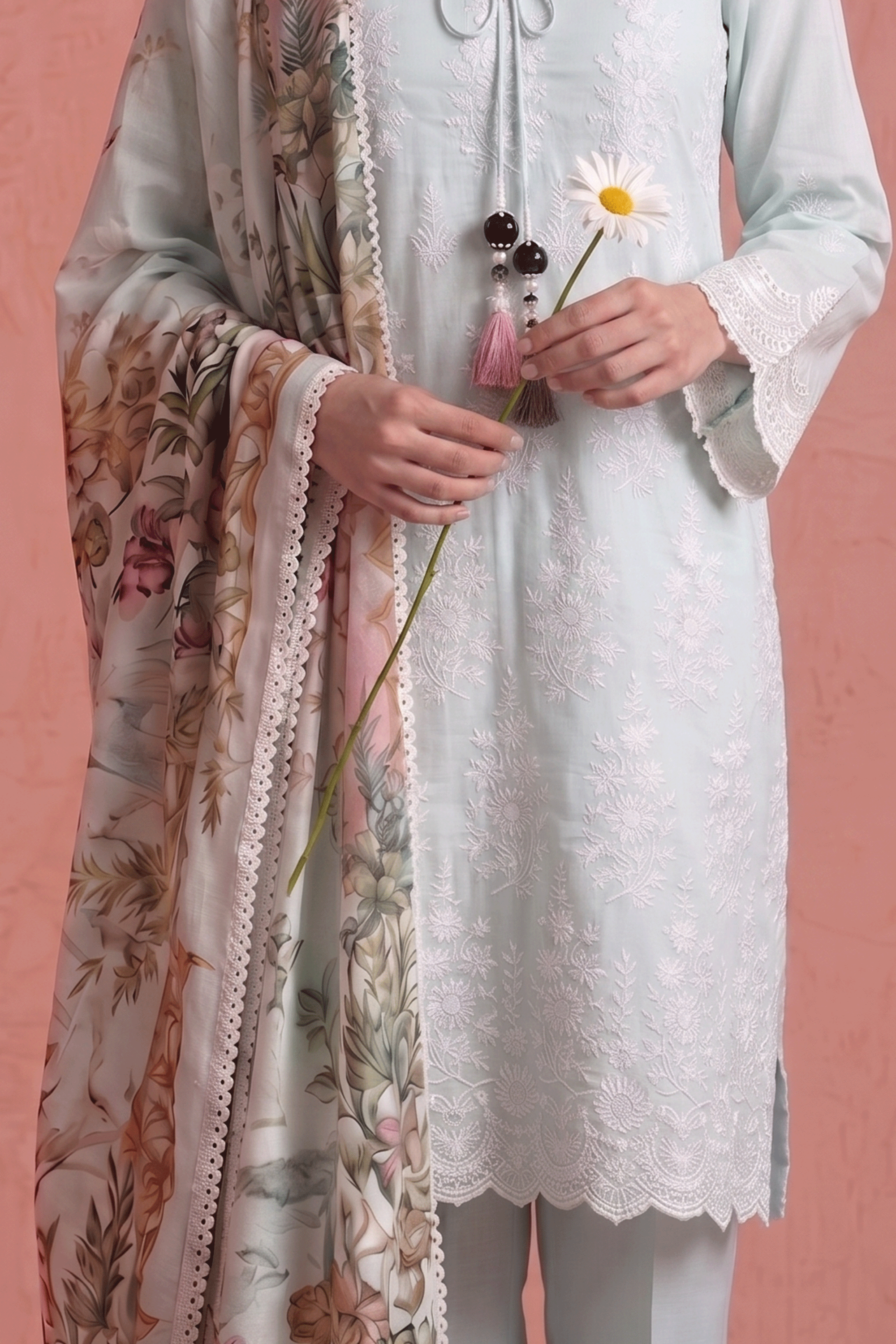 Ethereal Mint - Luxury Lawn Suit