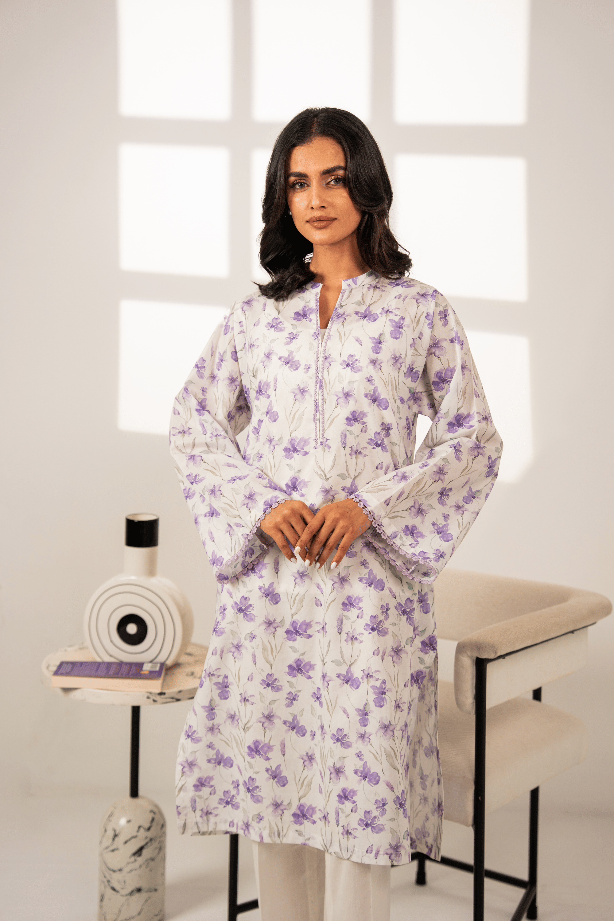Floral Ink Kurta