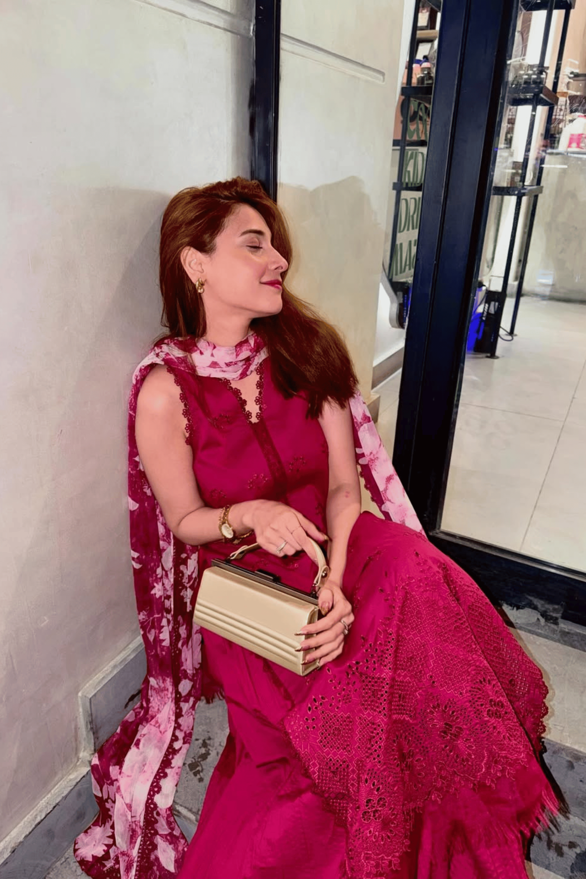 Mulberry Lattice - Luxury Lawn Suit