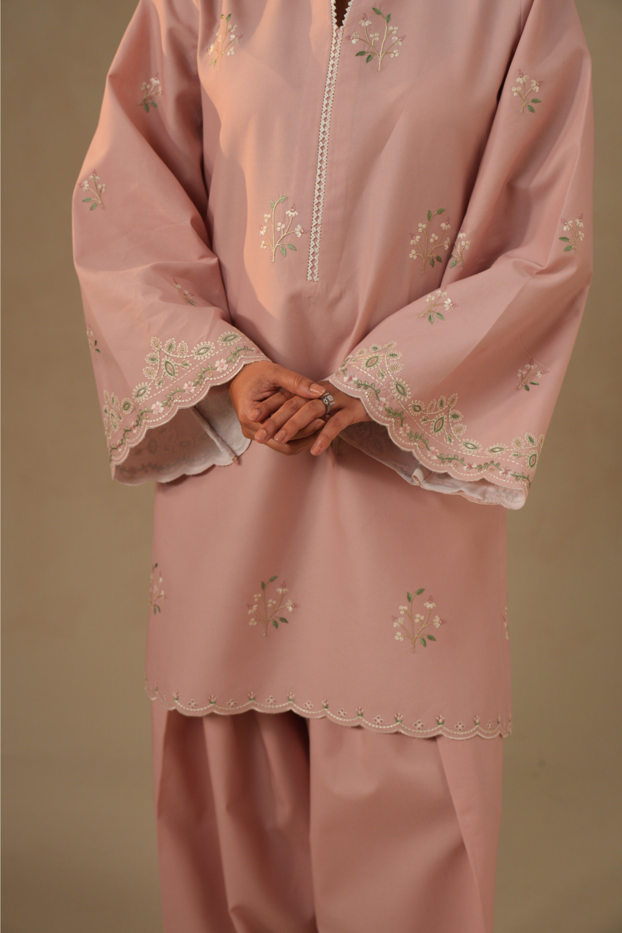 Rose Brocade Co-ord Set