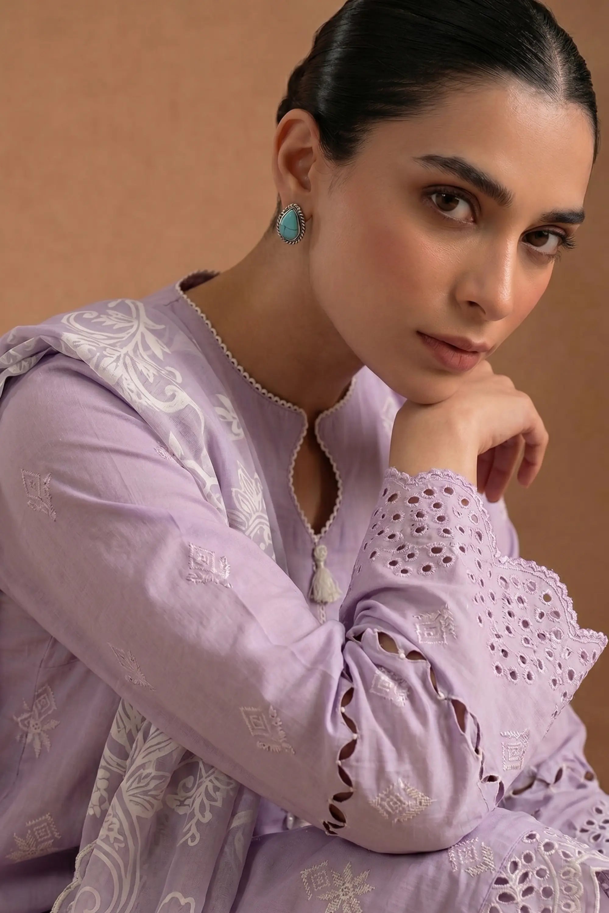Amethyst Lilac - Luxury Lawn Suit