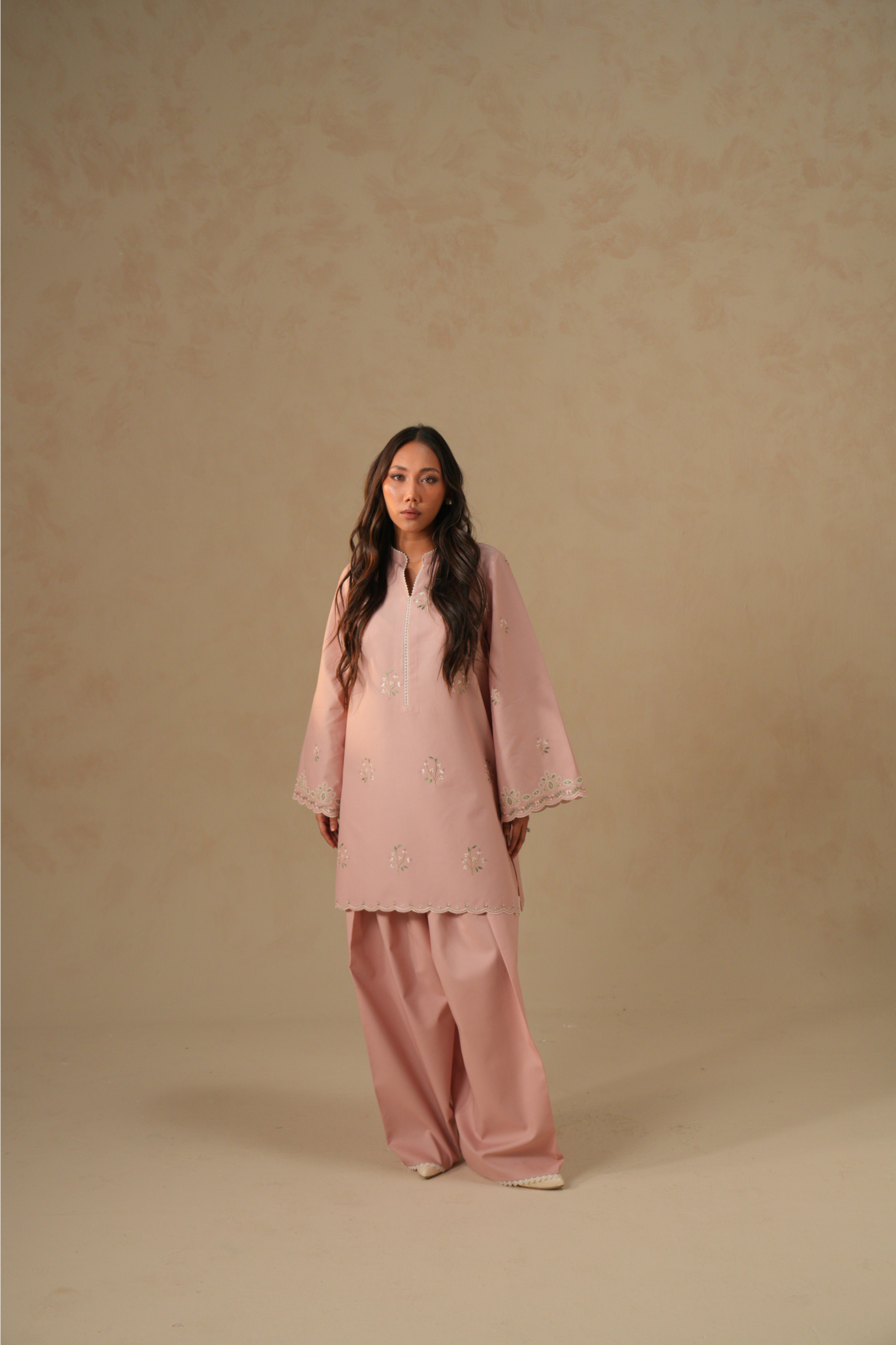 Rose Brocade Co-ord Set