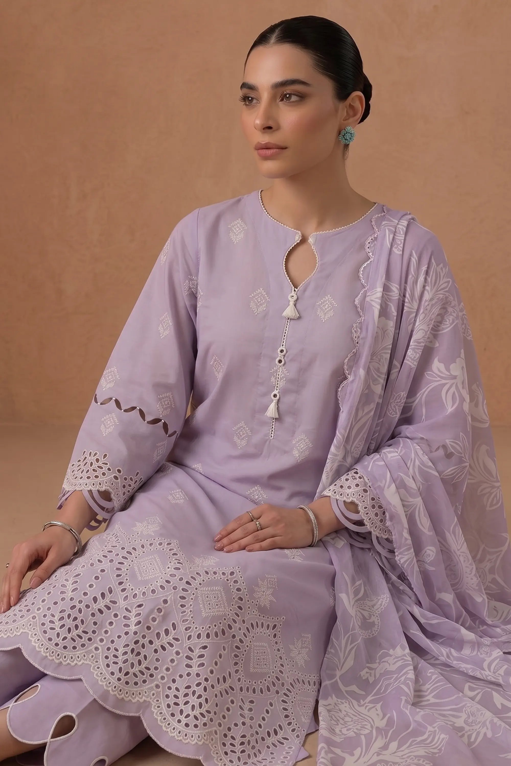 Amethyst Lilac - Luxury Lawn Suit