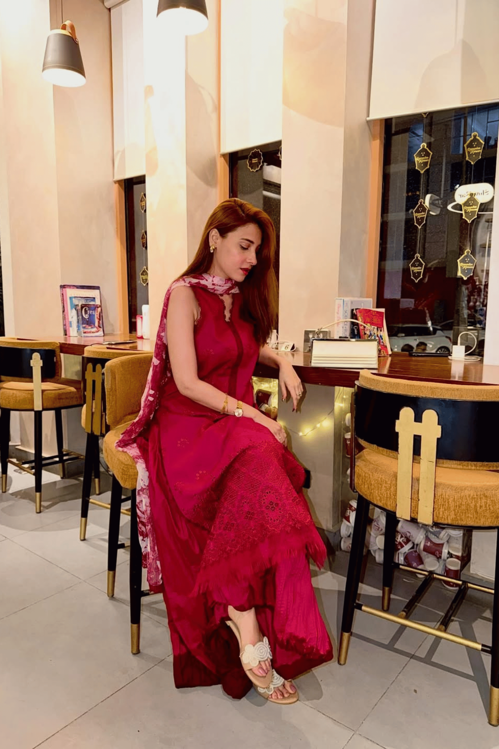 Mulberry Lattice - Luxury Lawn Suit