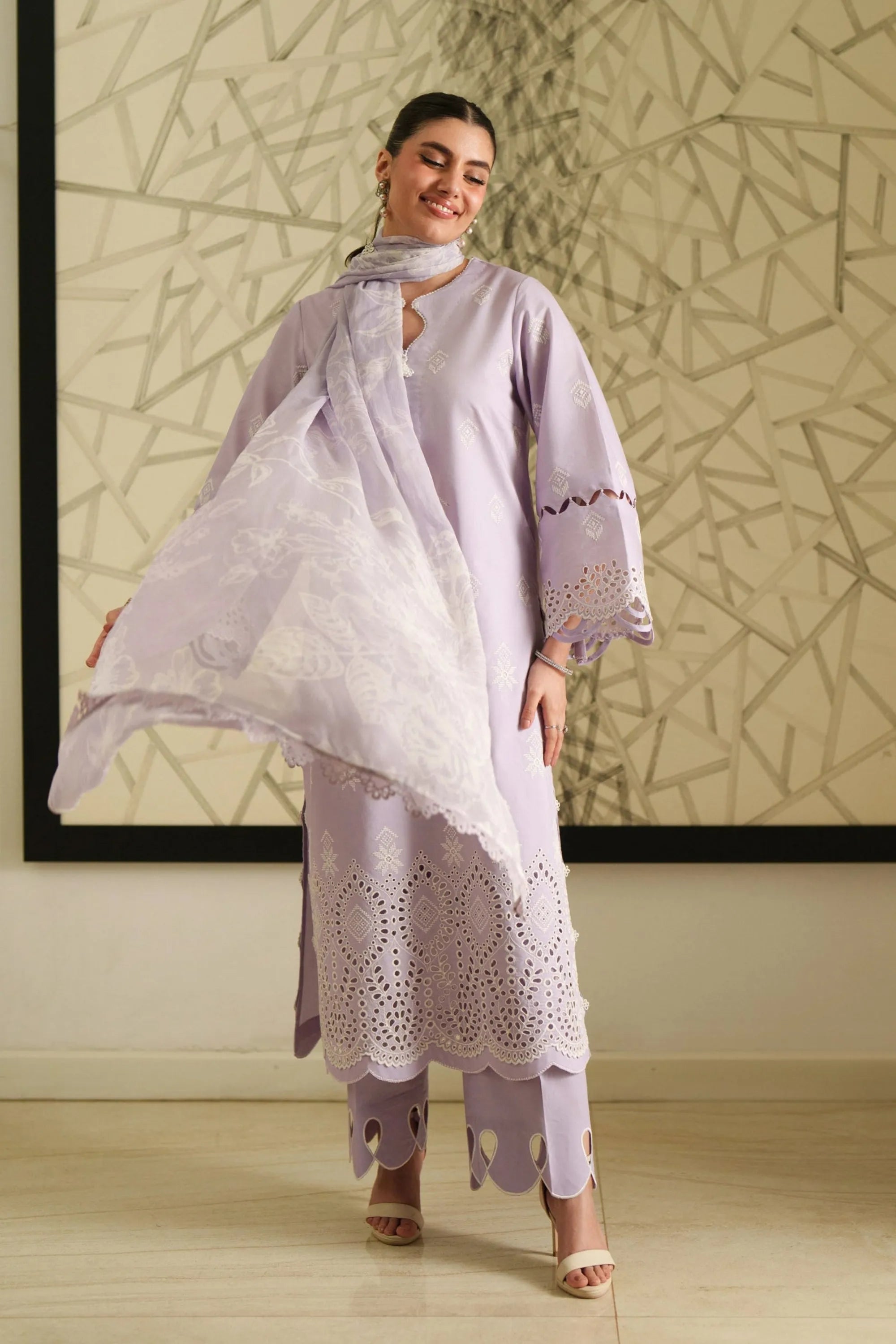 Amethyst Lilac - Unstitch Luxury Lawn Suit