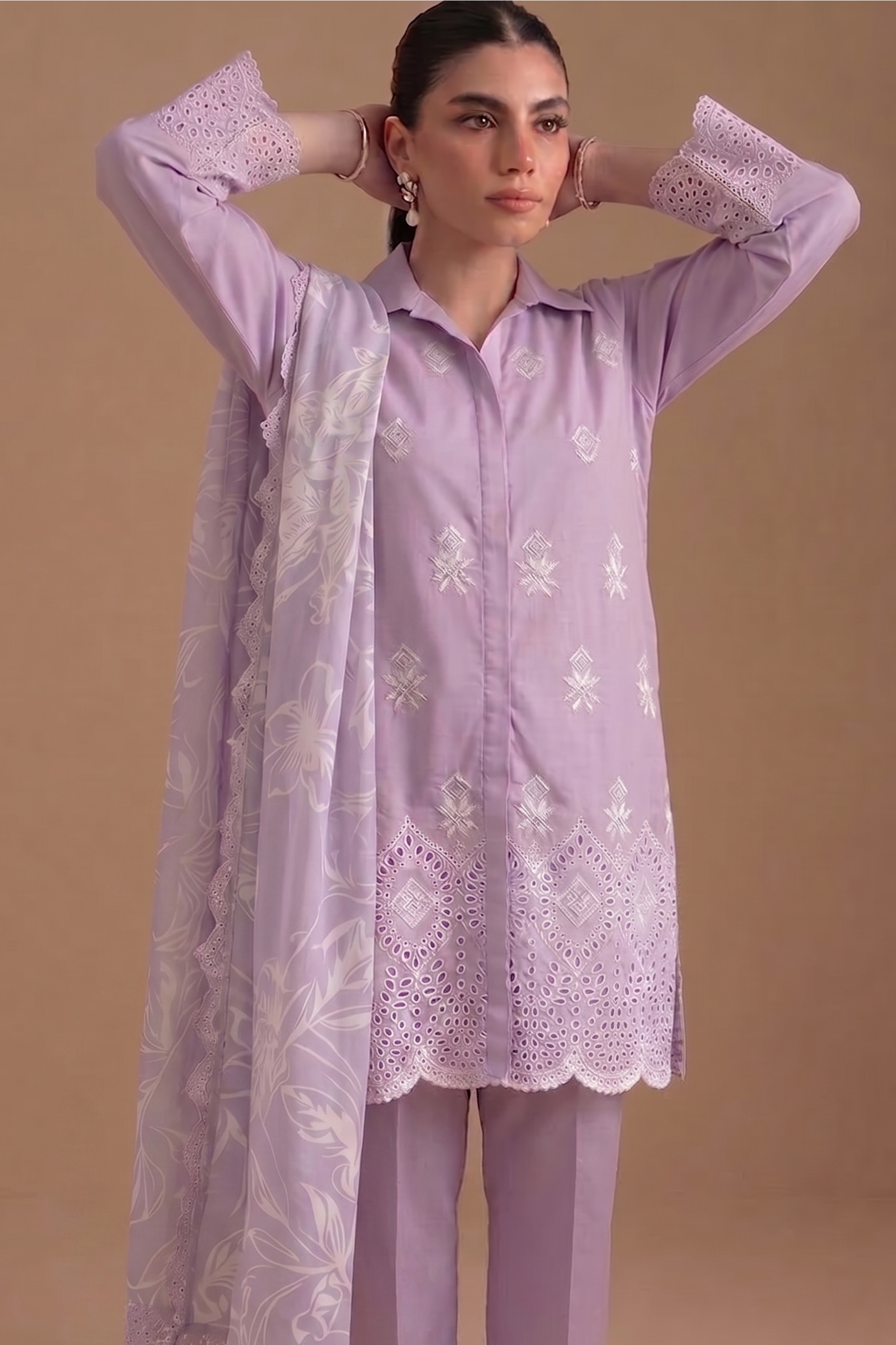 Amethyst Lilac - Luxury Lawn Suit