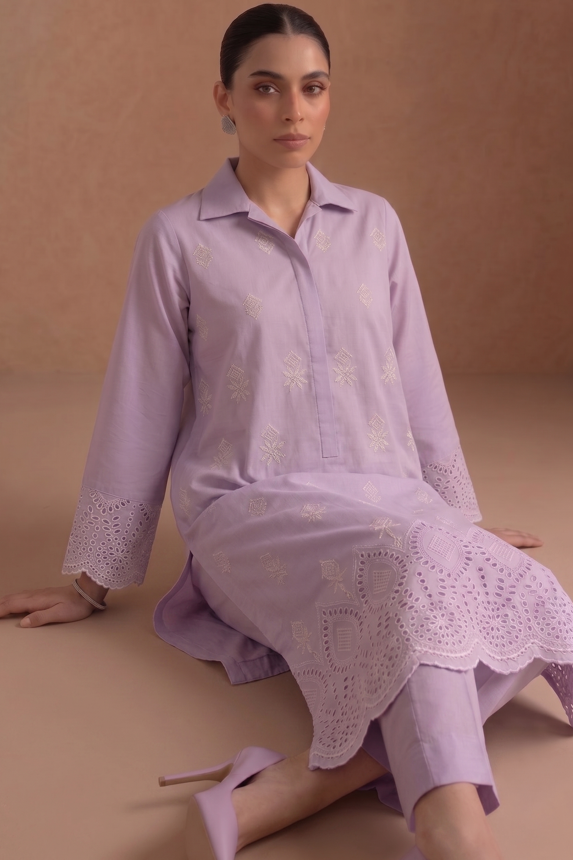 Amethyst Lilac - Luxury Lawn Suit
