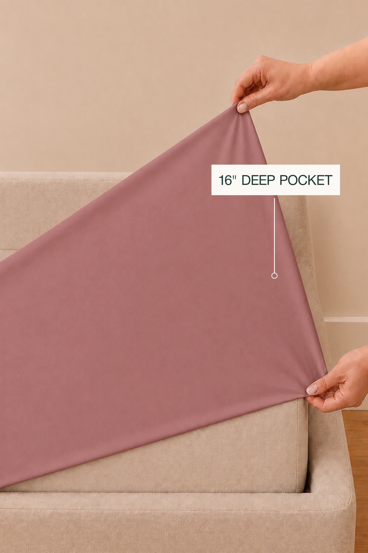 Tencel Cooling Rose Pink Fitted Sheet Set