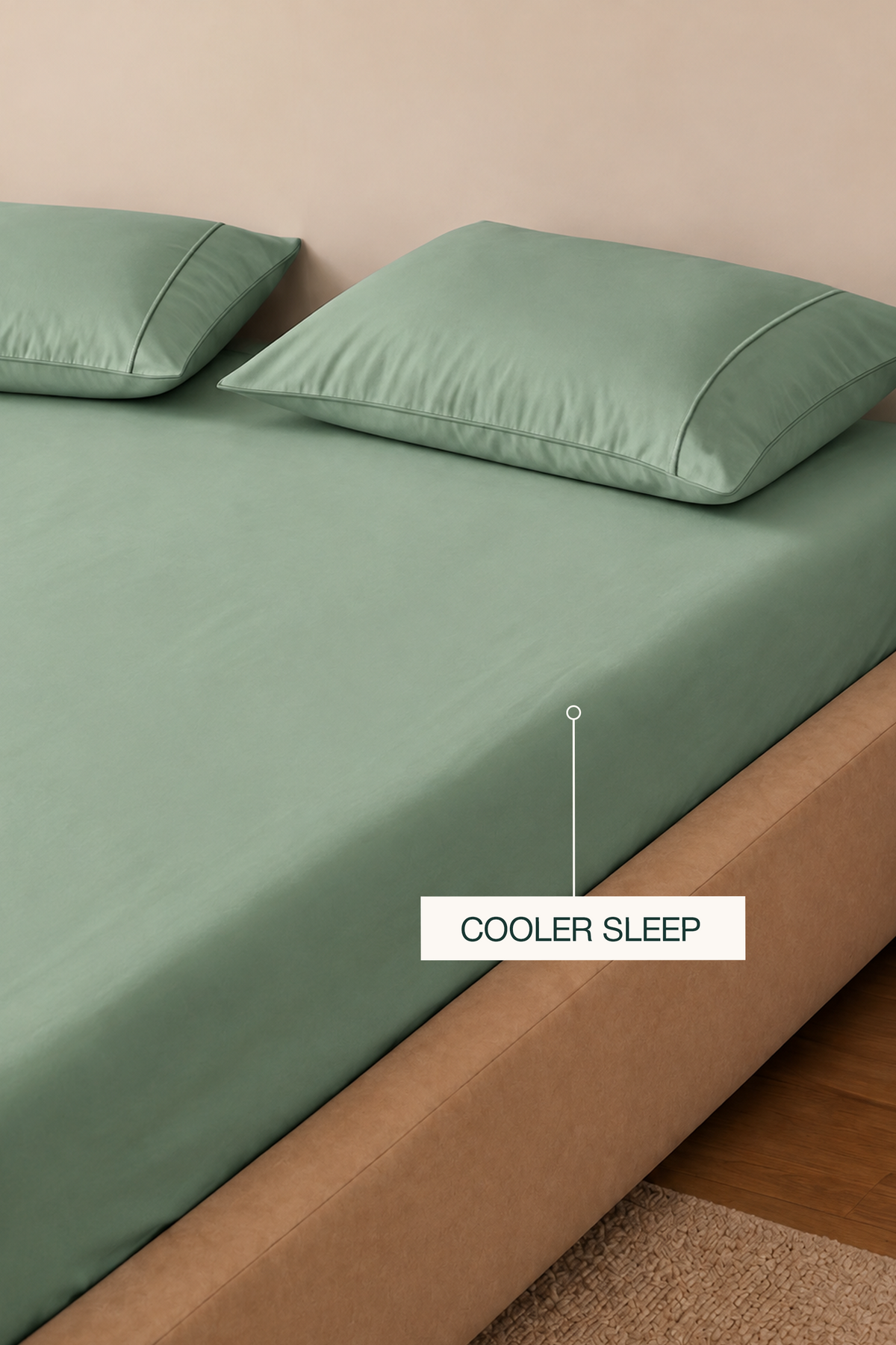 Tencel Cooling Sage Green Fitted Sheet Set