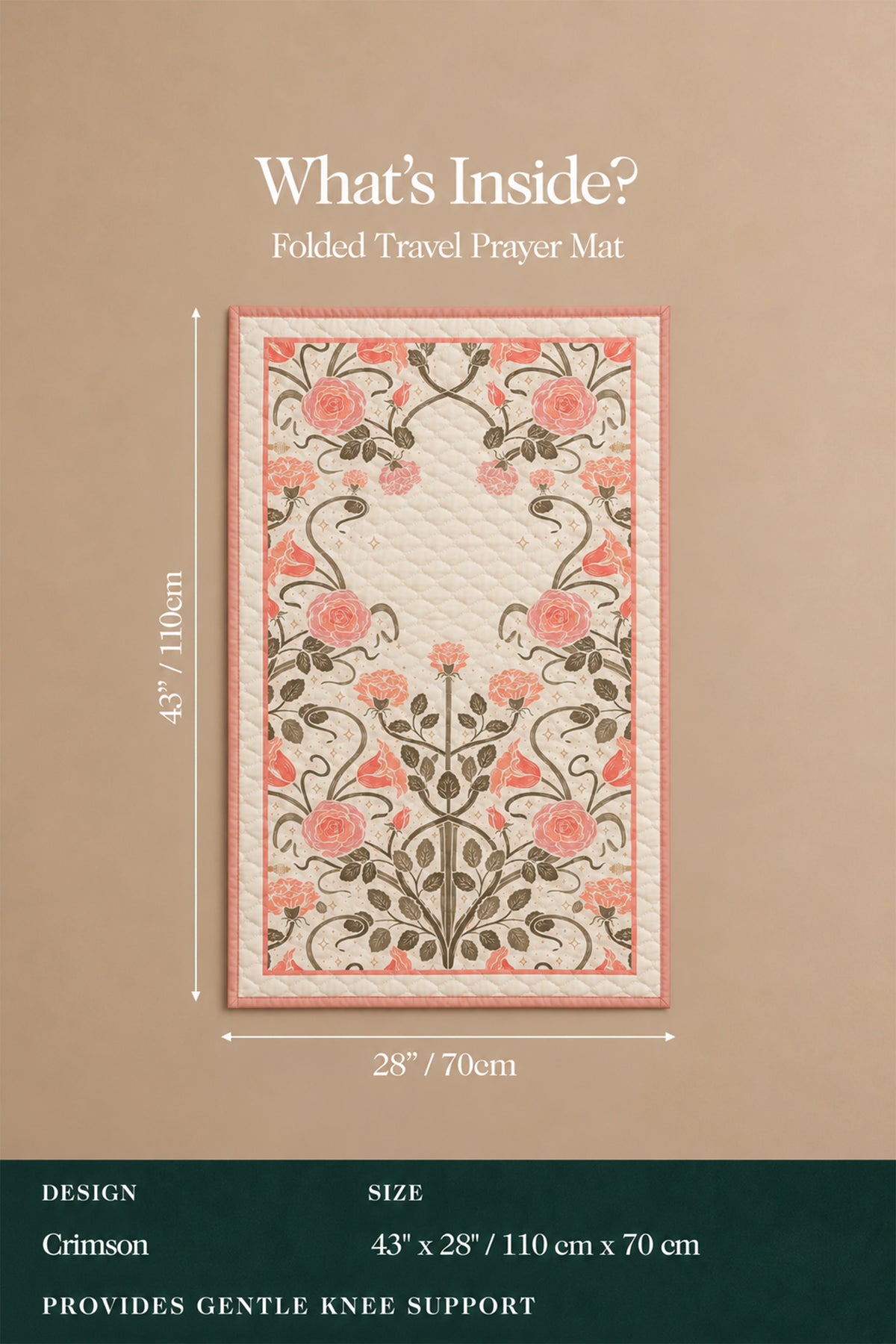Solace Quilted Travel Prayer Mat
