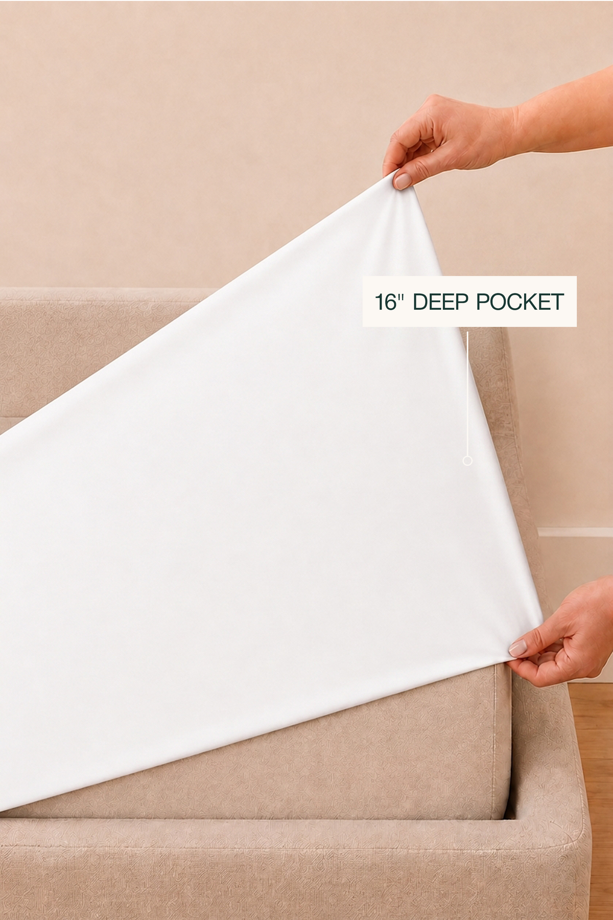 Tencel Cooling White Fitted Sheet Set