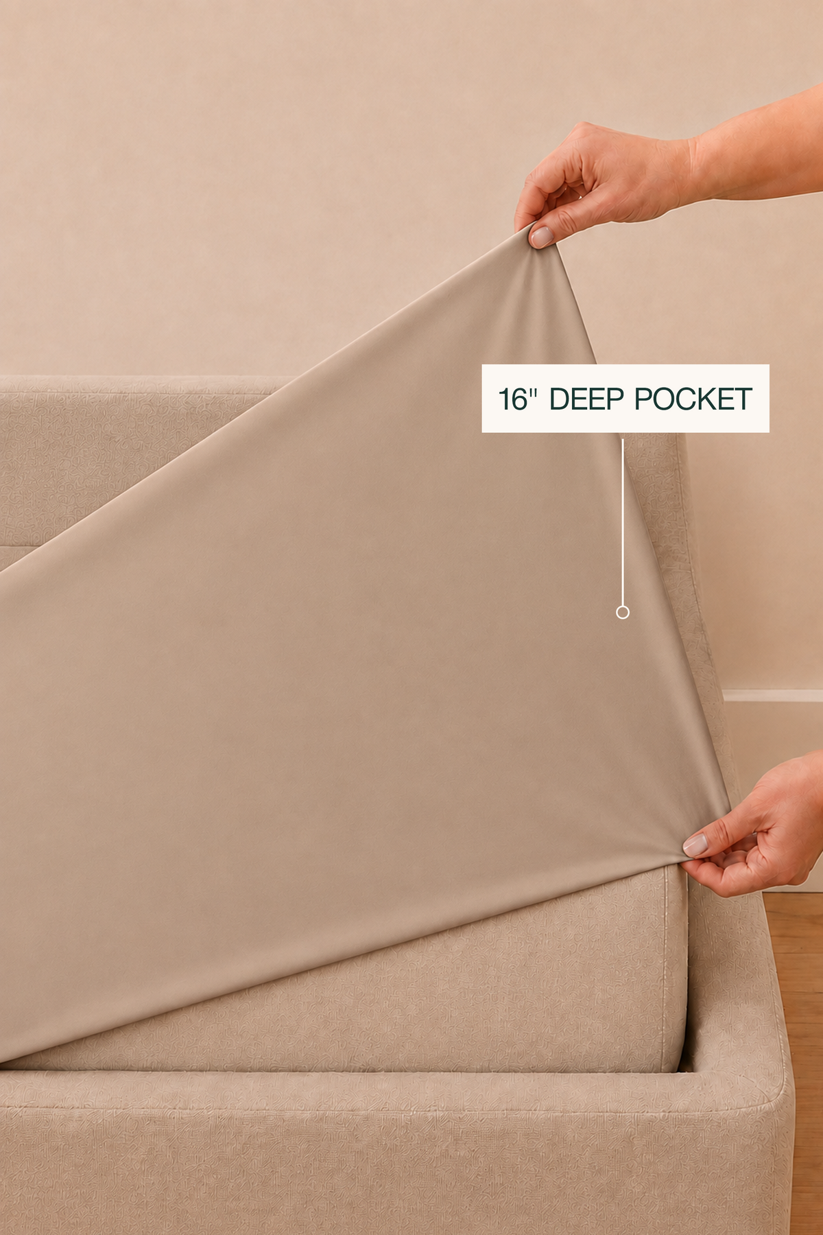 Tencel Cooling Taupe Fitted Sheet Set