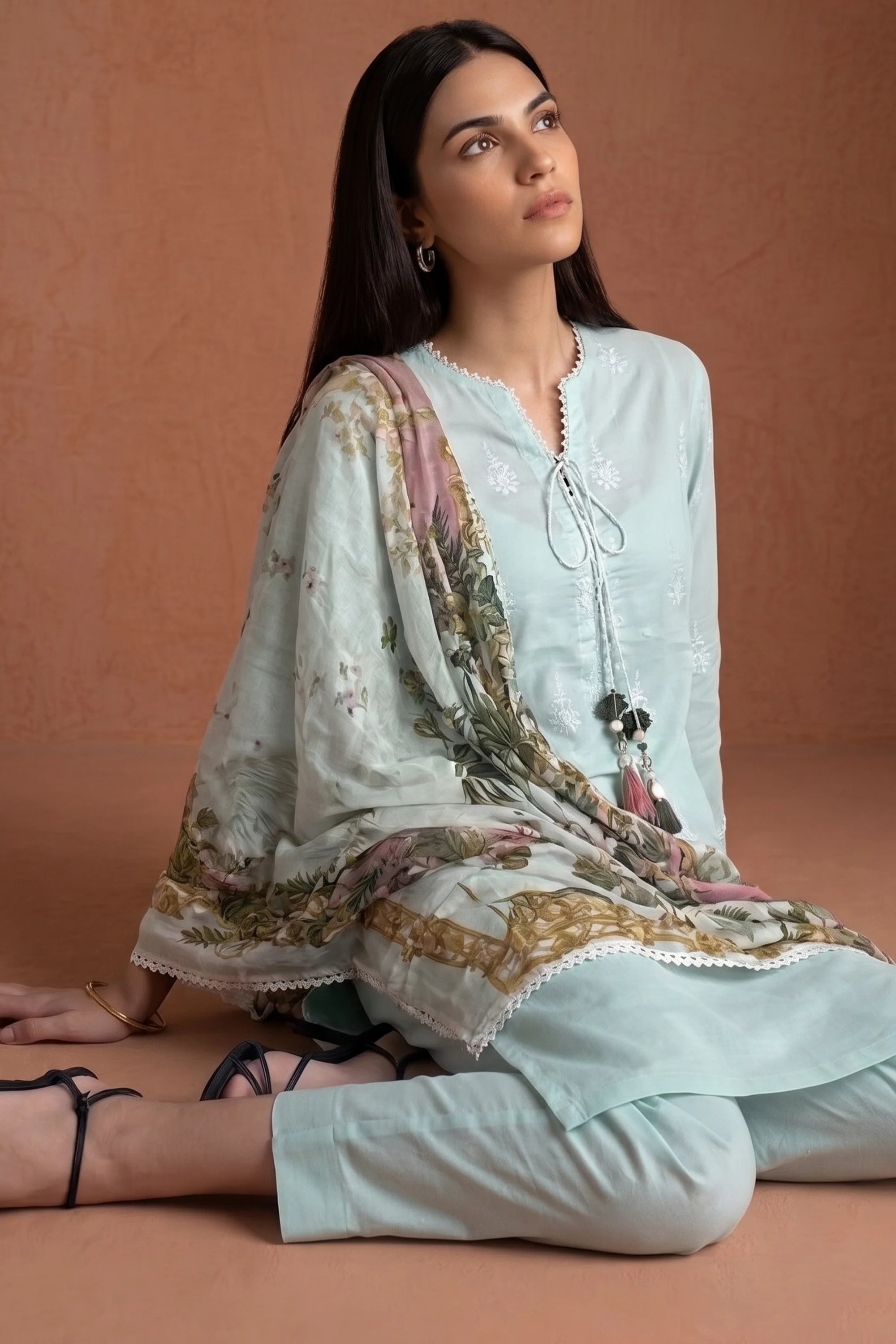 Ethereal Mint - Luxury Lawn Suit