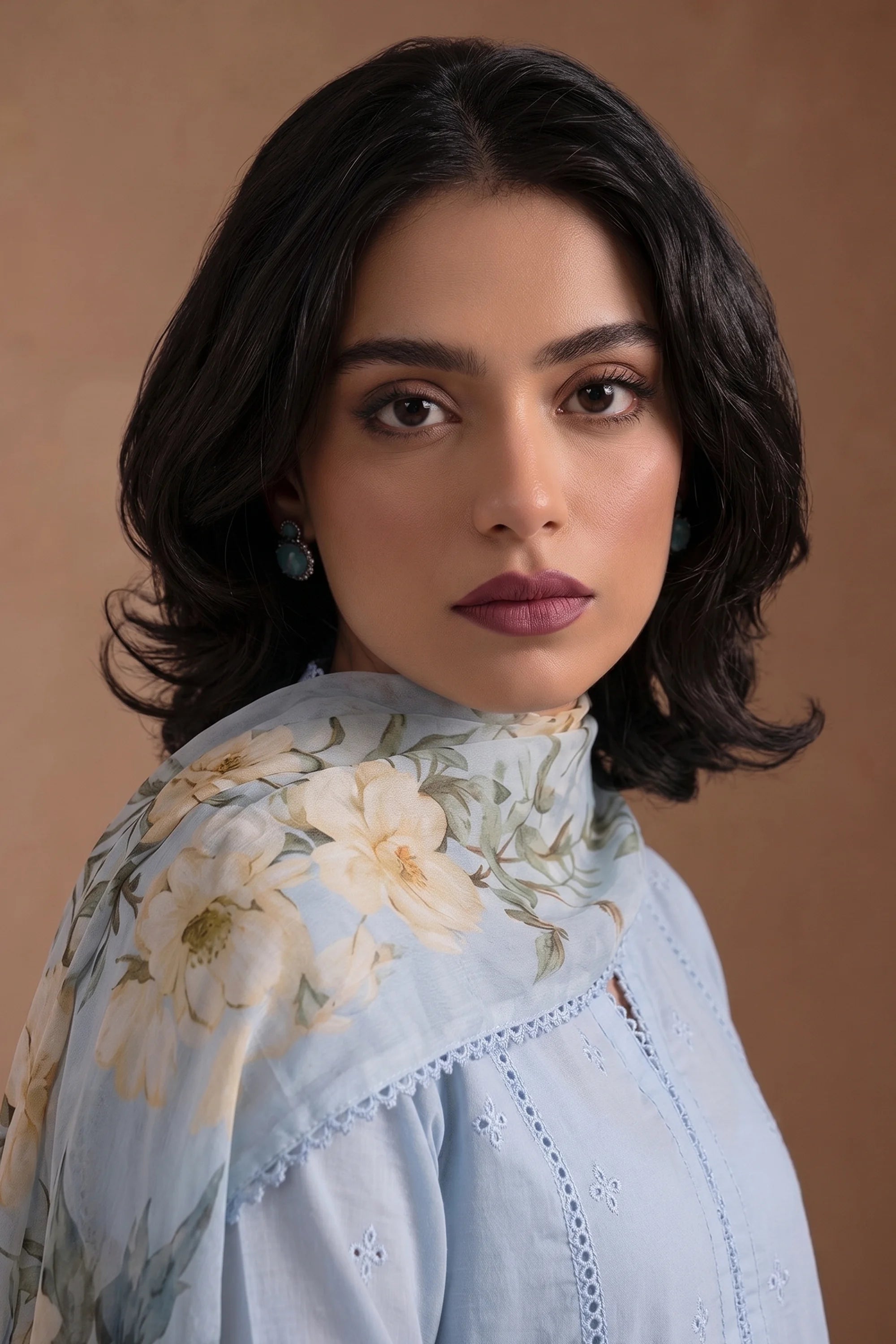 Azure Trellis - Luxury Lawn Suit