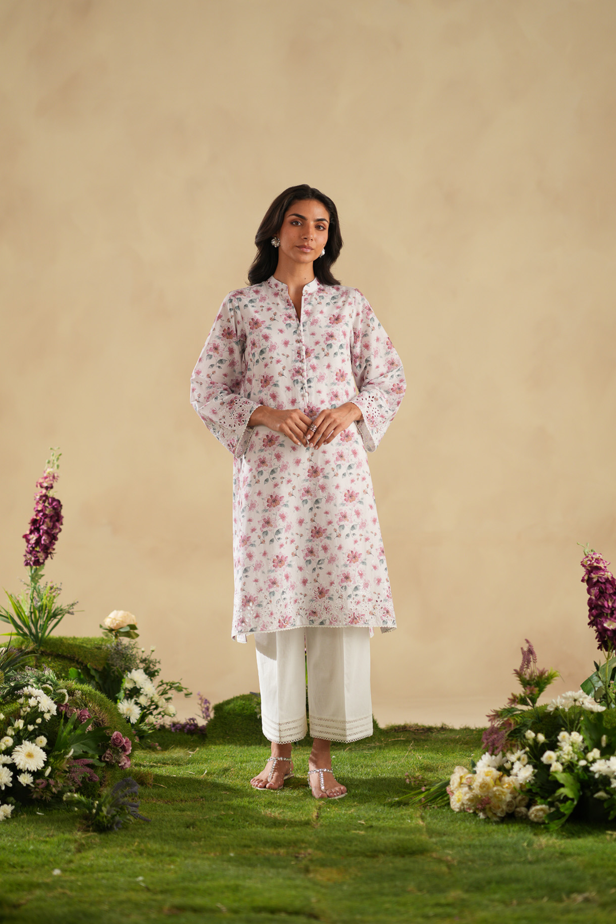 Brocade Embroidered Kurta