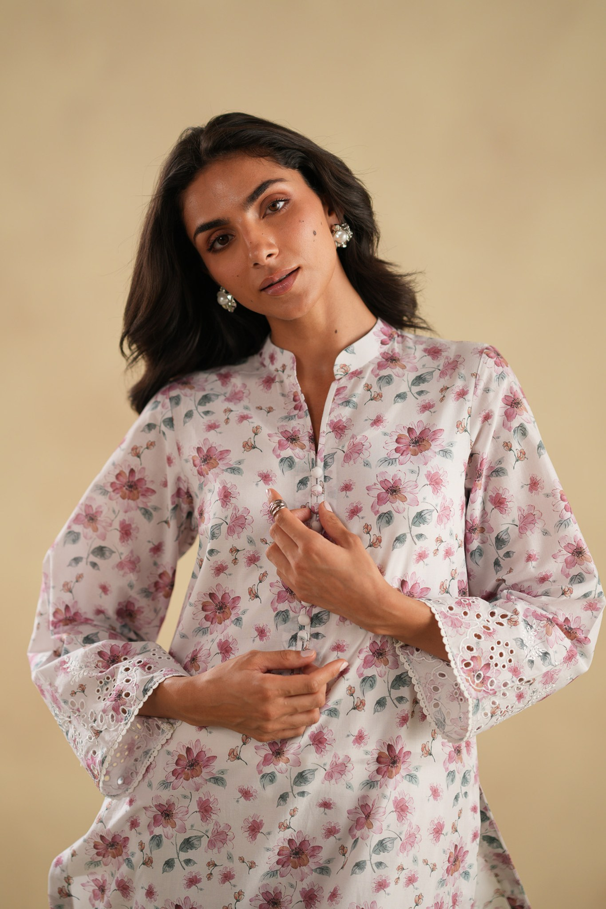 Brocade Embroidered Kurta