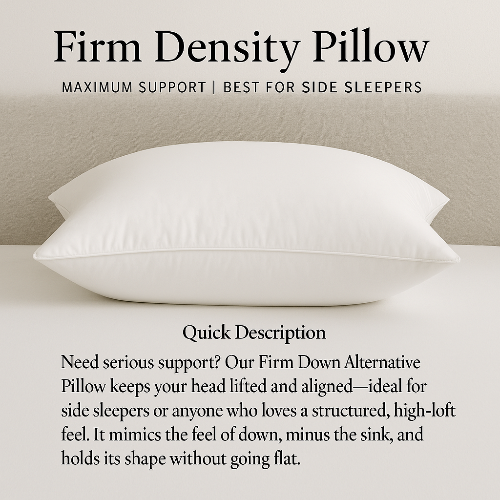 Firm Density Pillow - Down Alternative