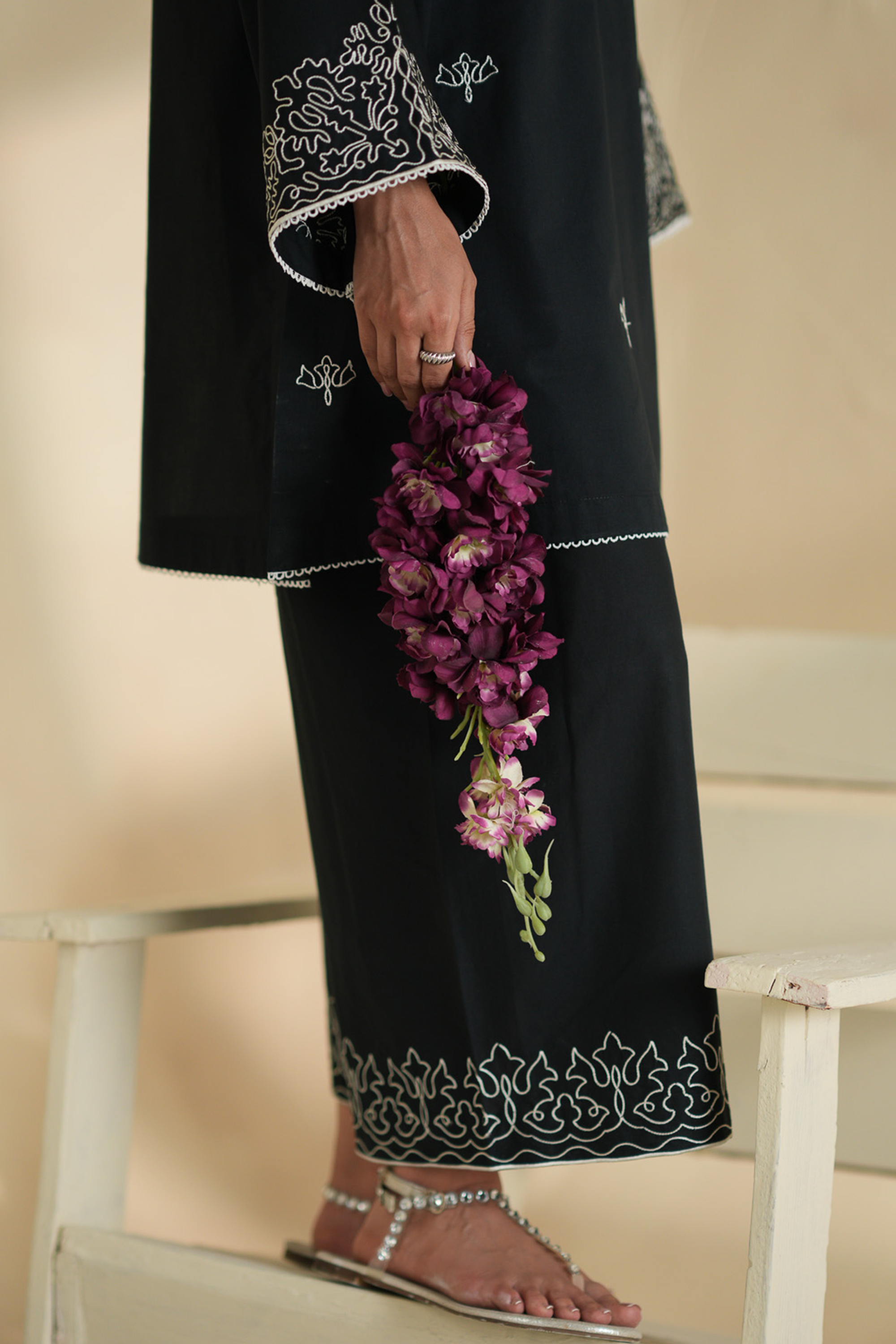 Chalk Trace Embroidered Co-ord Set