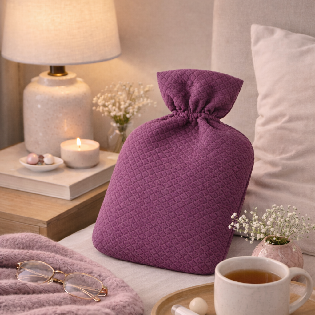 Quilted Hot Water Bottle Cover