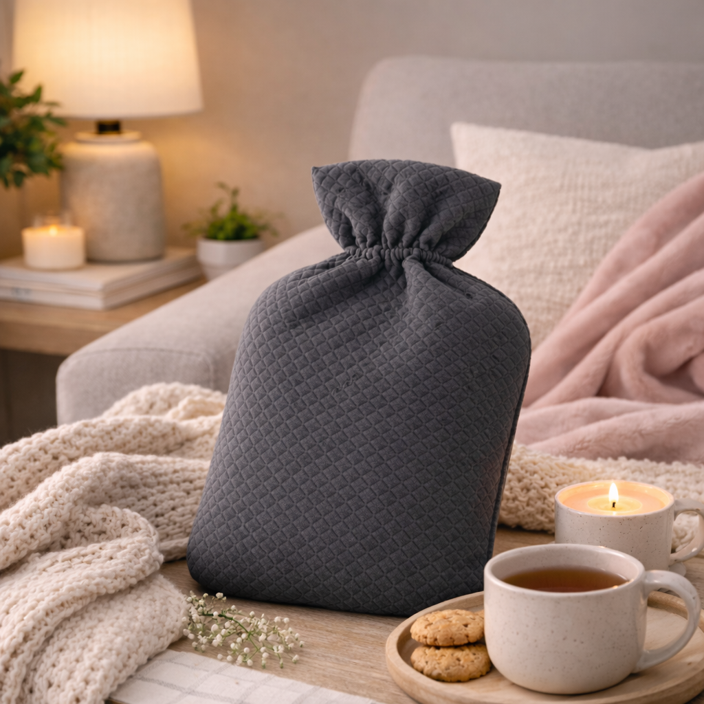 Quilted Hot Water Bottle Cover