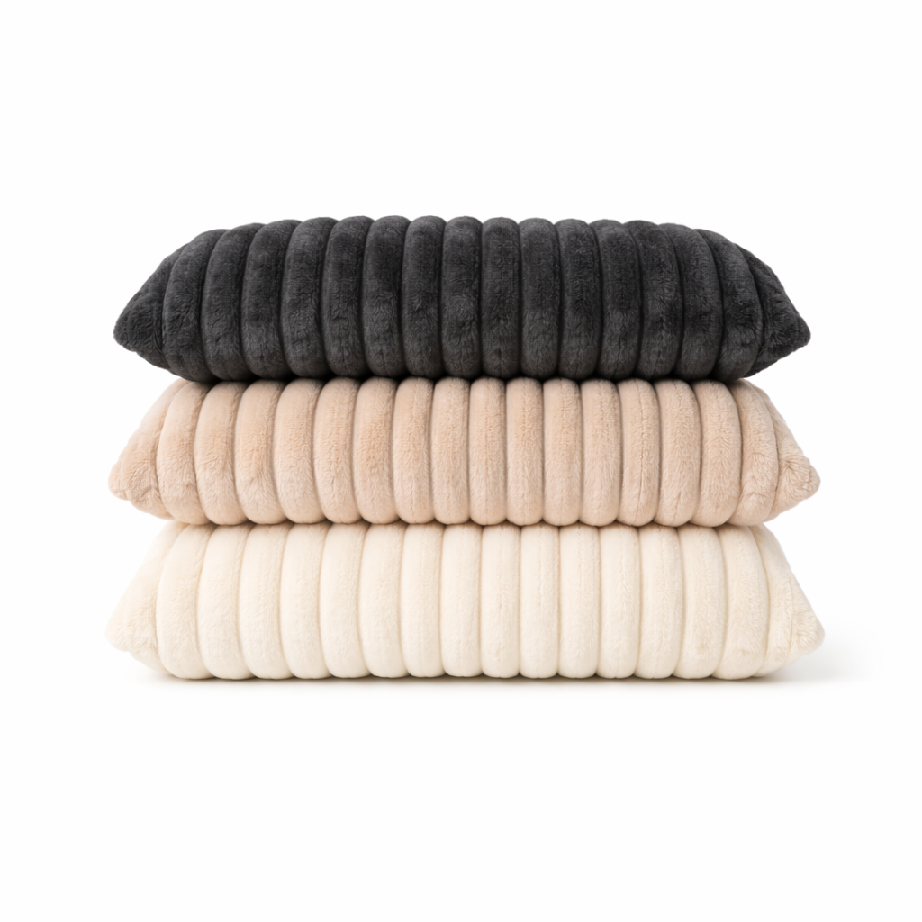 Striped Plush Cushions