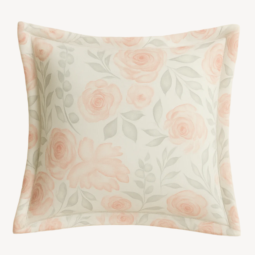 Pink Rose Cushion Cover