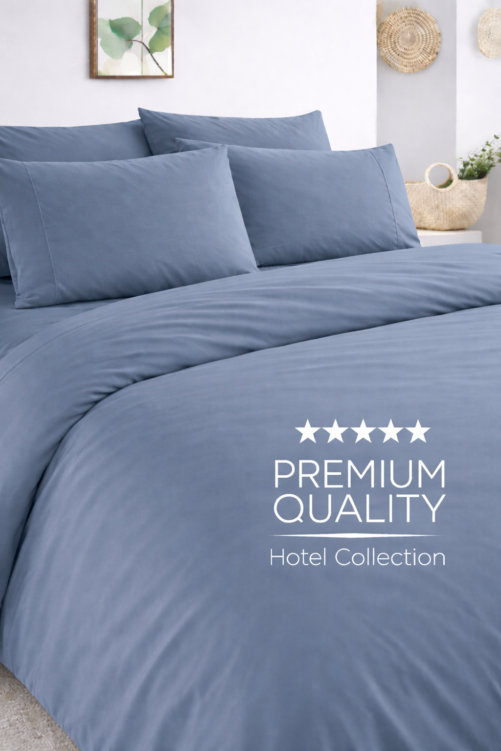 Slate Blue Duvet Cover Set