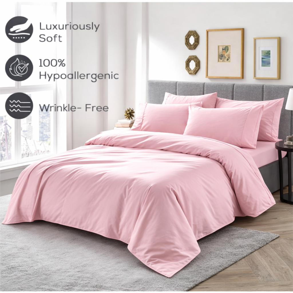 Powder Pink Duvet Cover Set