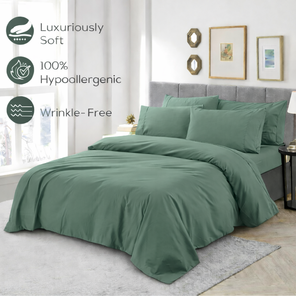 Eucalyptus Green Duvet Cover Set