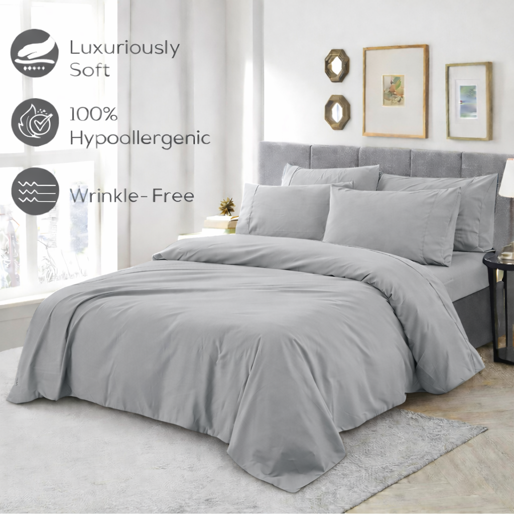 Light Grey Duvet Cover Set