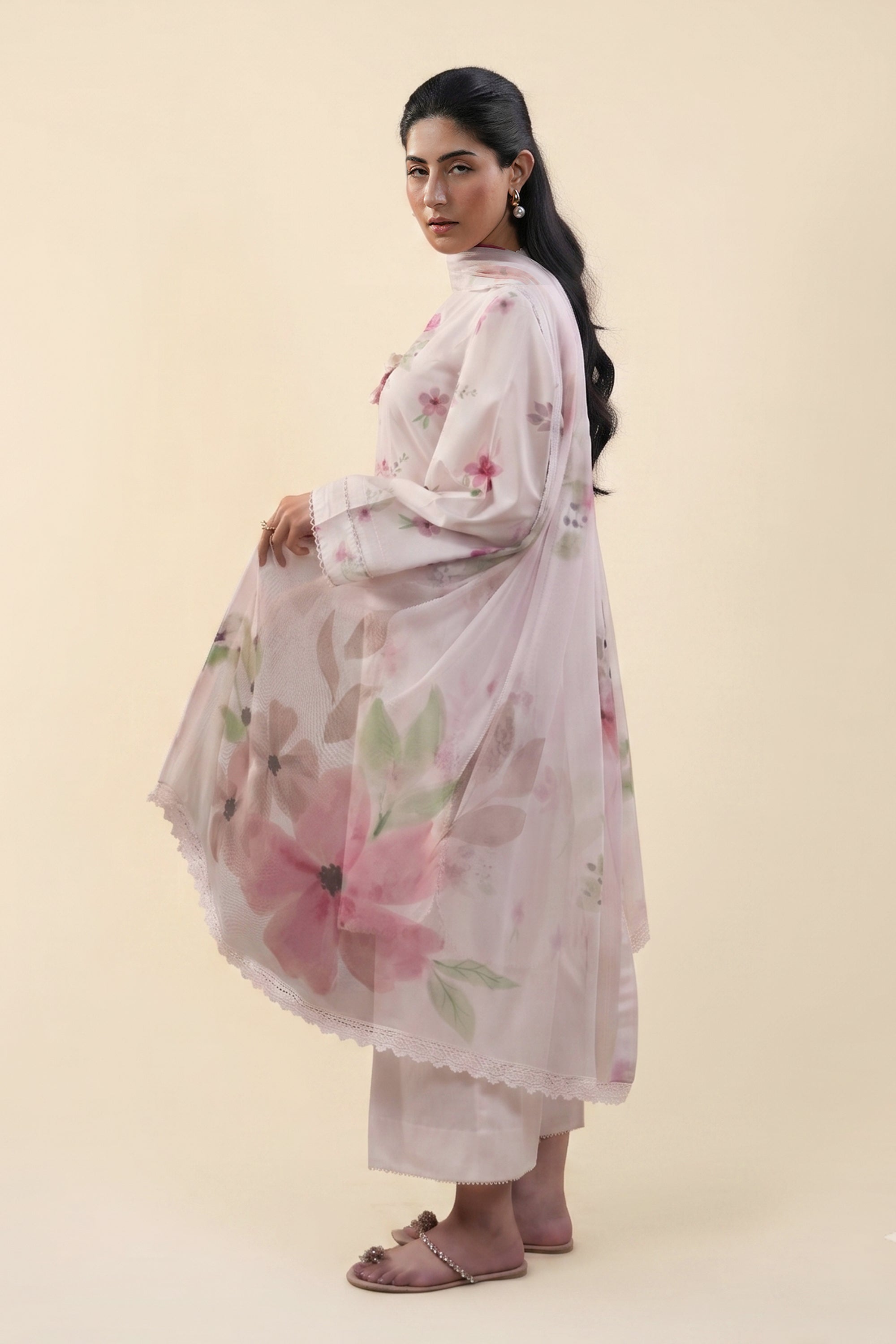 Crimson Garden - Printed Lawn Suit