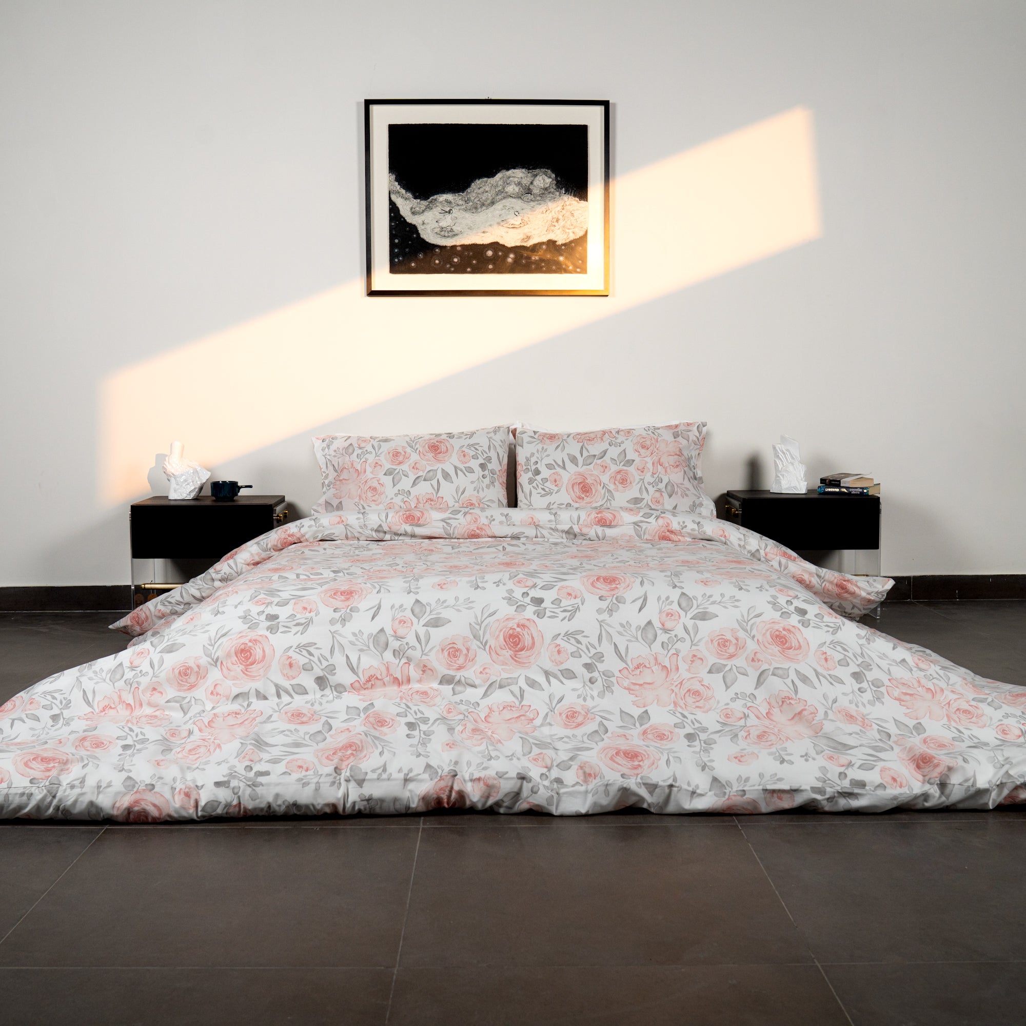 Pink Rose Duvet Cover Set