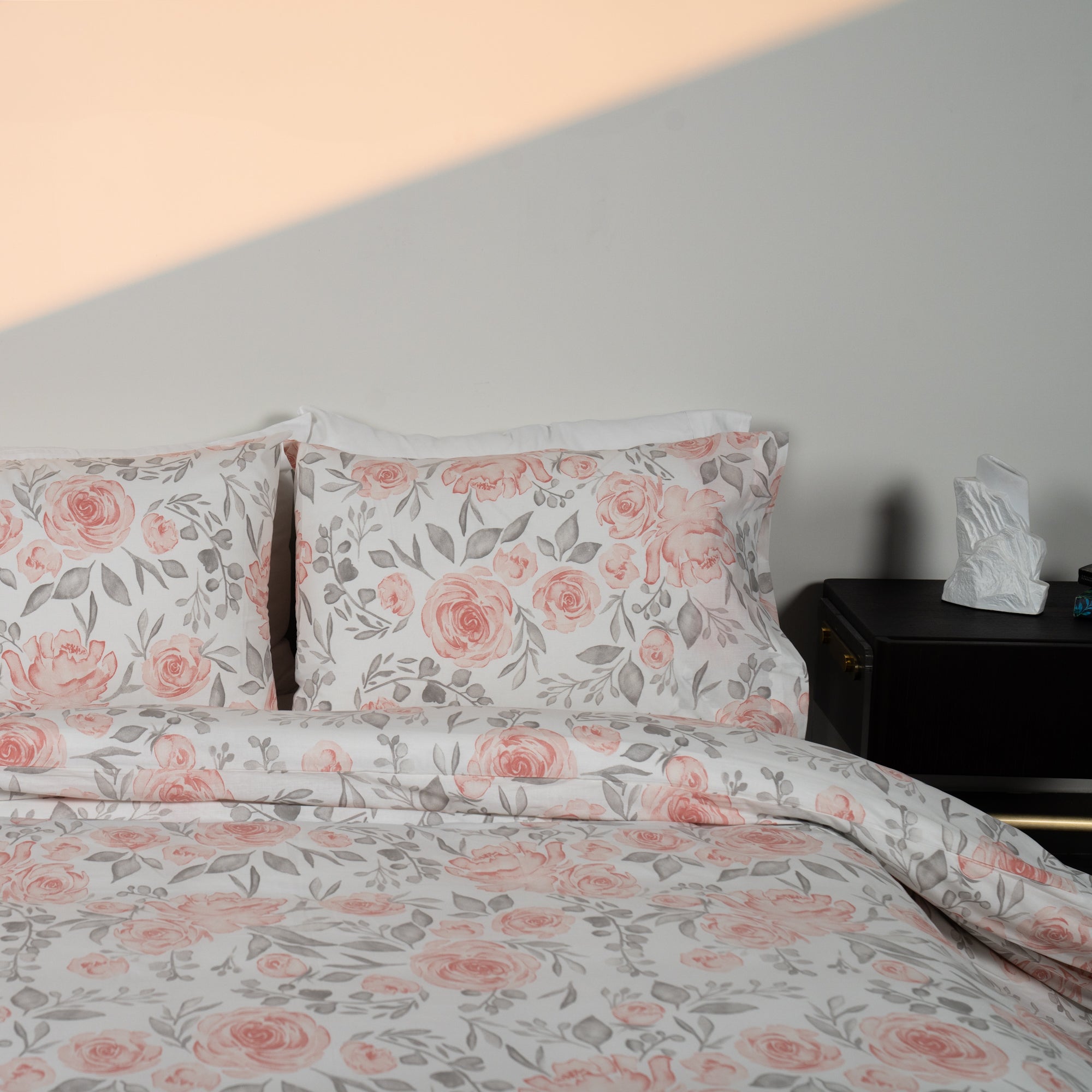 Pink Rose Duvet Cover Set