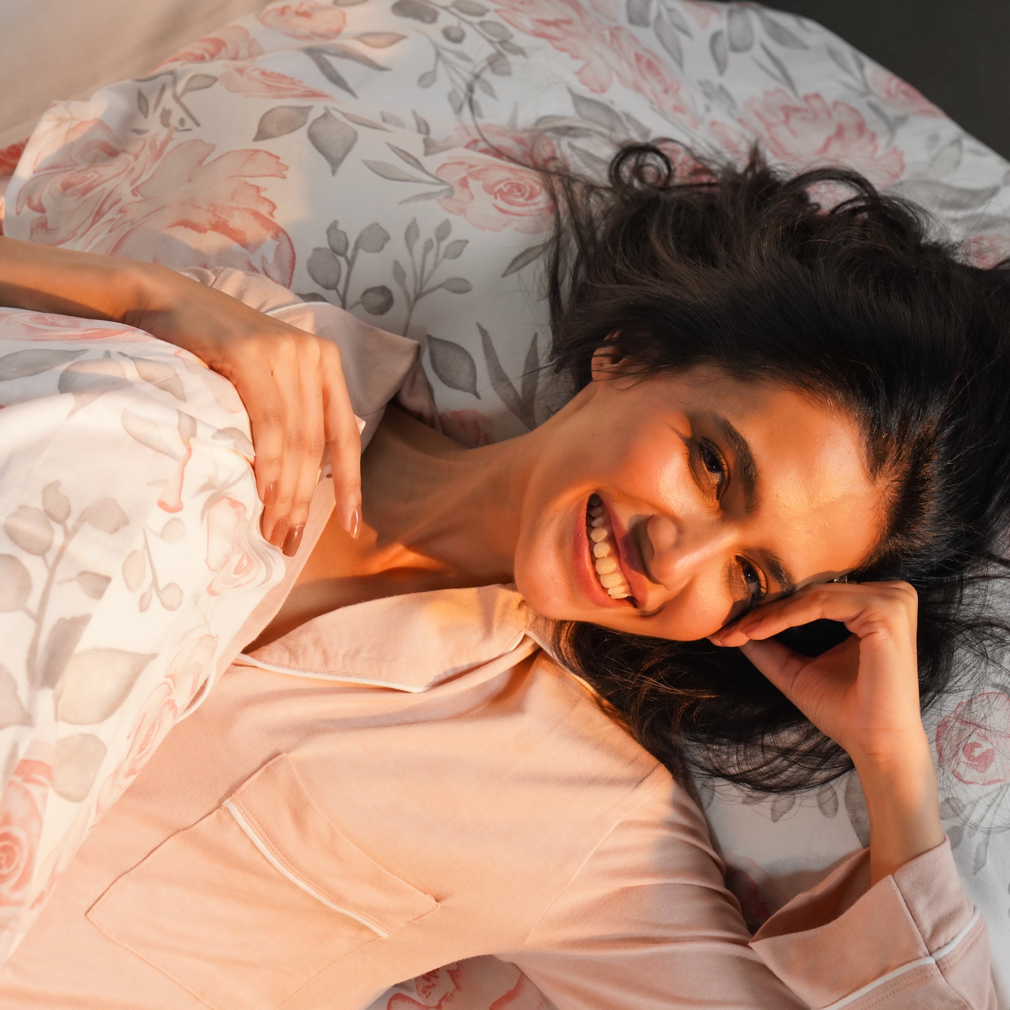 Pink Rose Duvet Cover Set