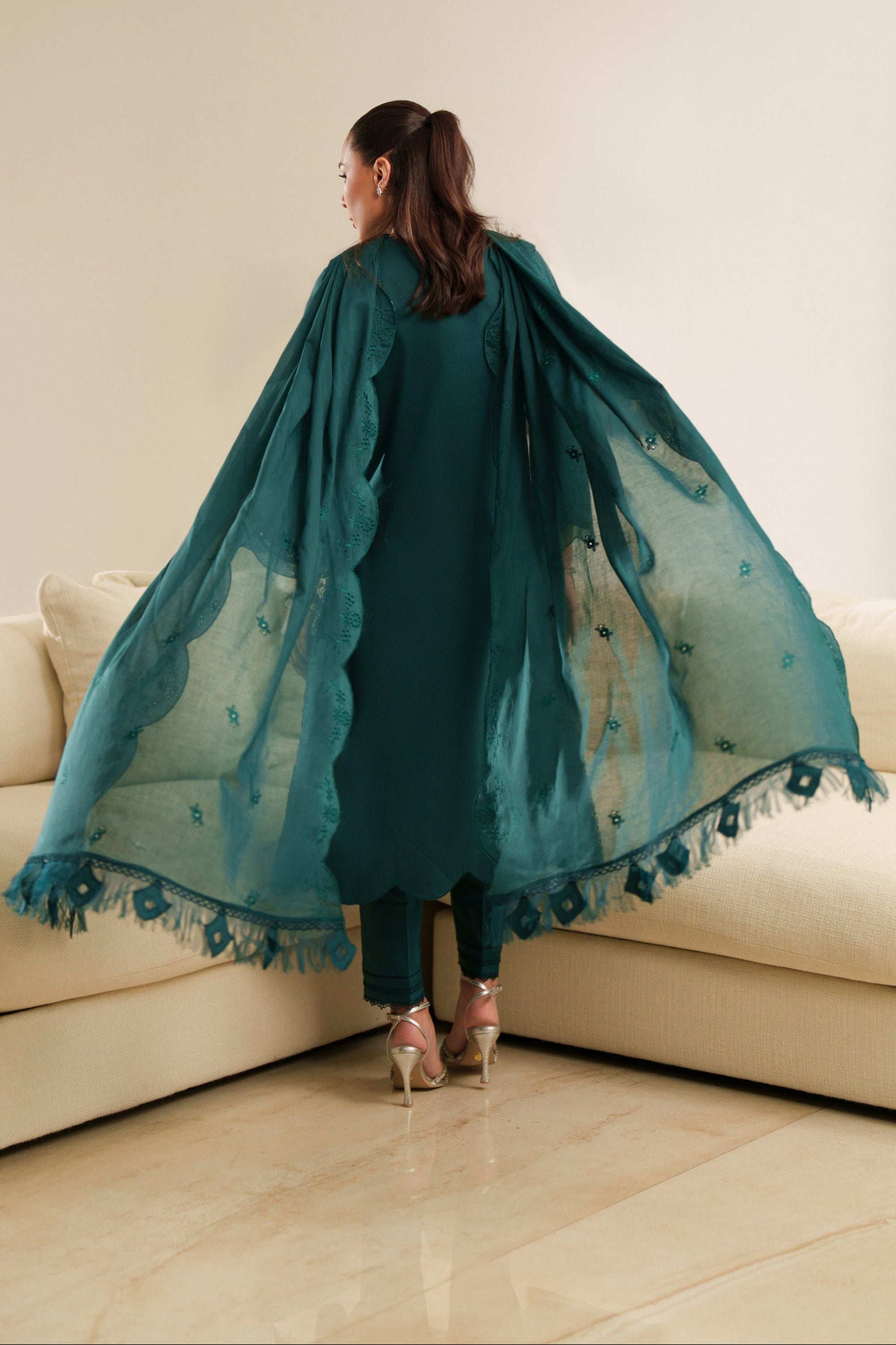 Deep Emerald - Luxury Lawn Suit