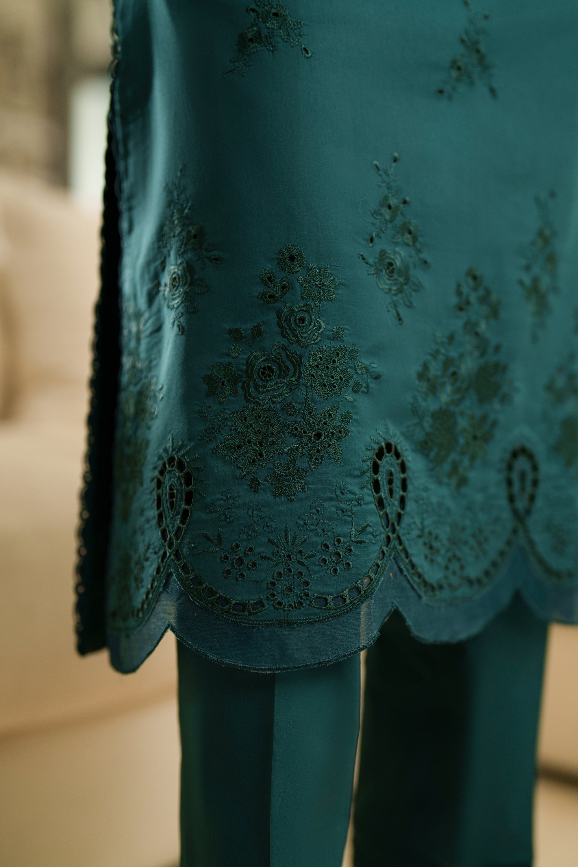 Deep Emerald - Luxury Lawn Suit