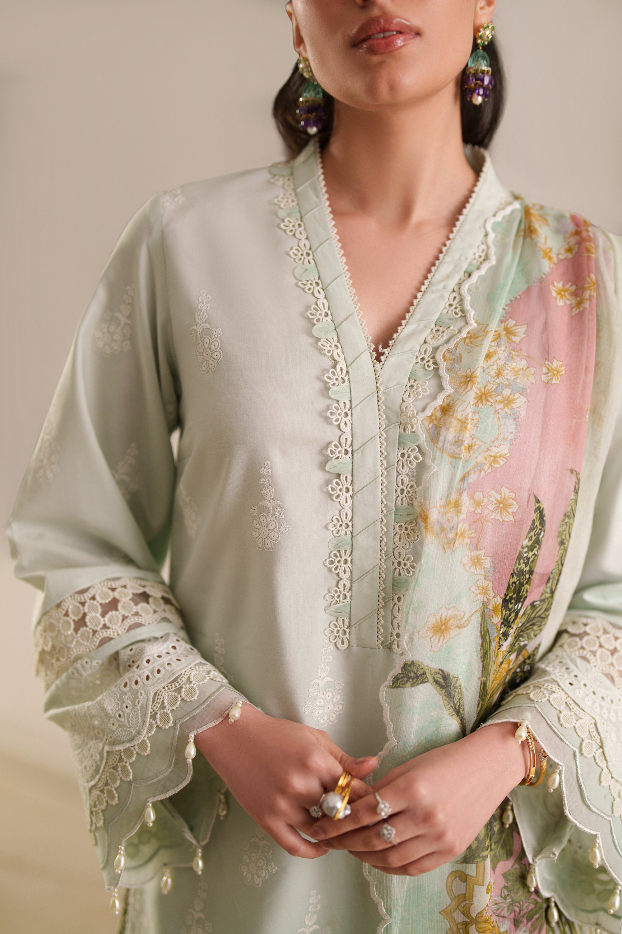 Ethereal Mint - Luxury Lawn Suit
