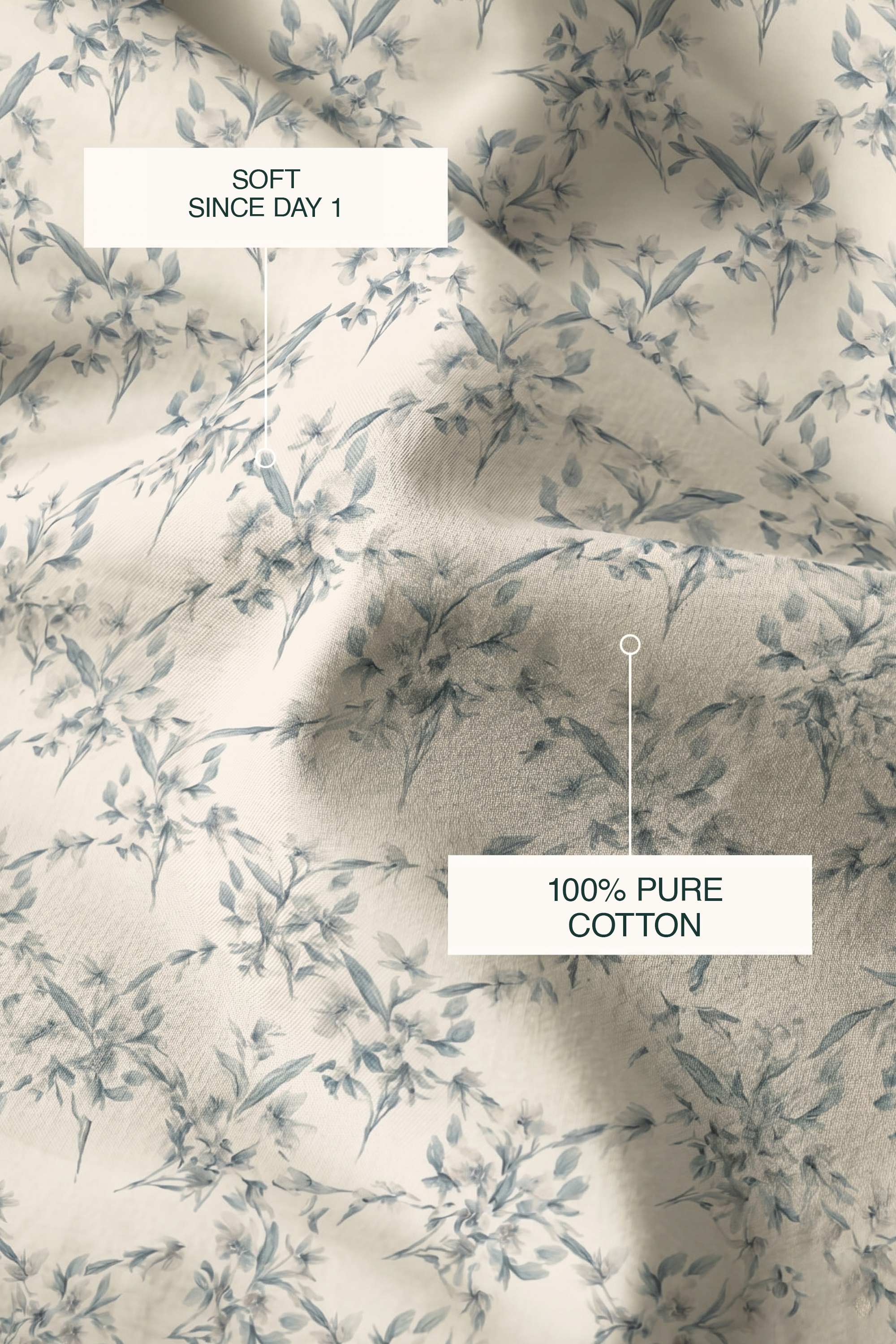 Foraged Flora Sateen Cushion Cover