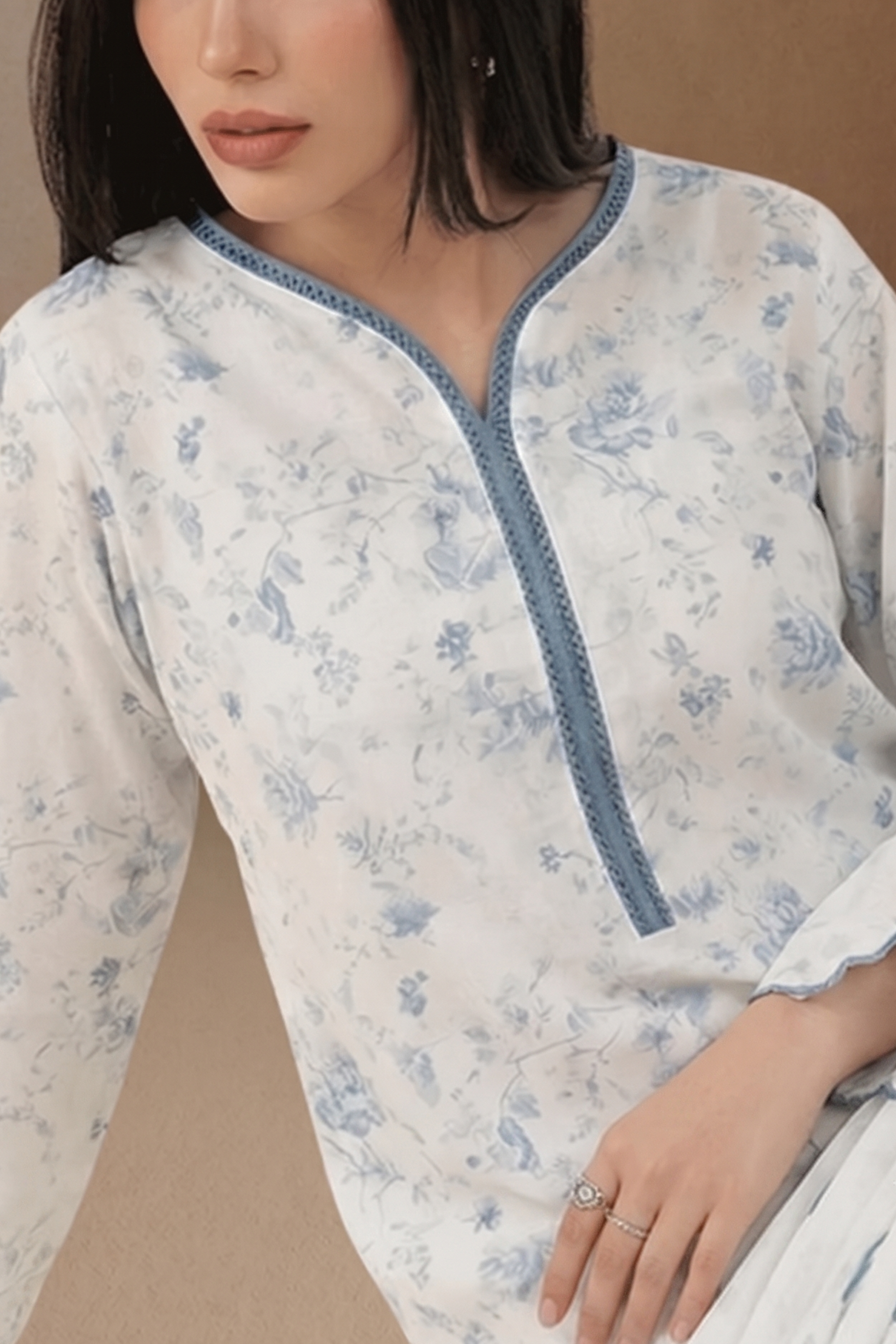 Soft Ciel - Printed Lawn Suit