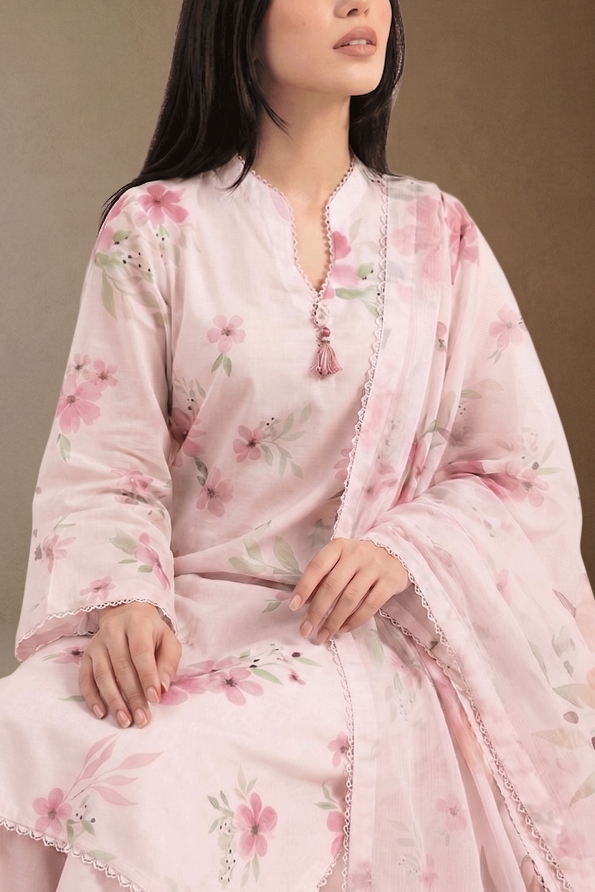 Crimson Garden - Printed Lawn Suit