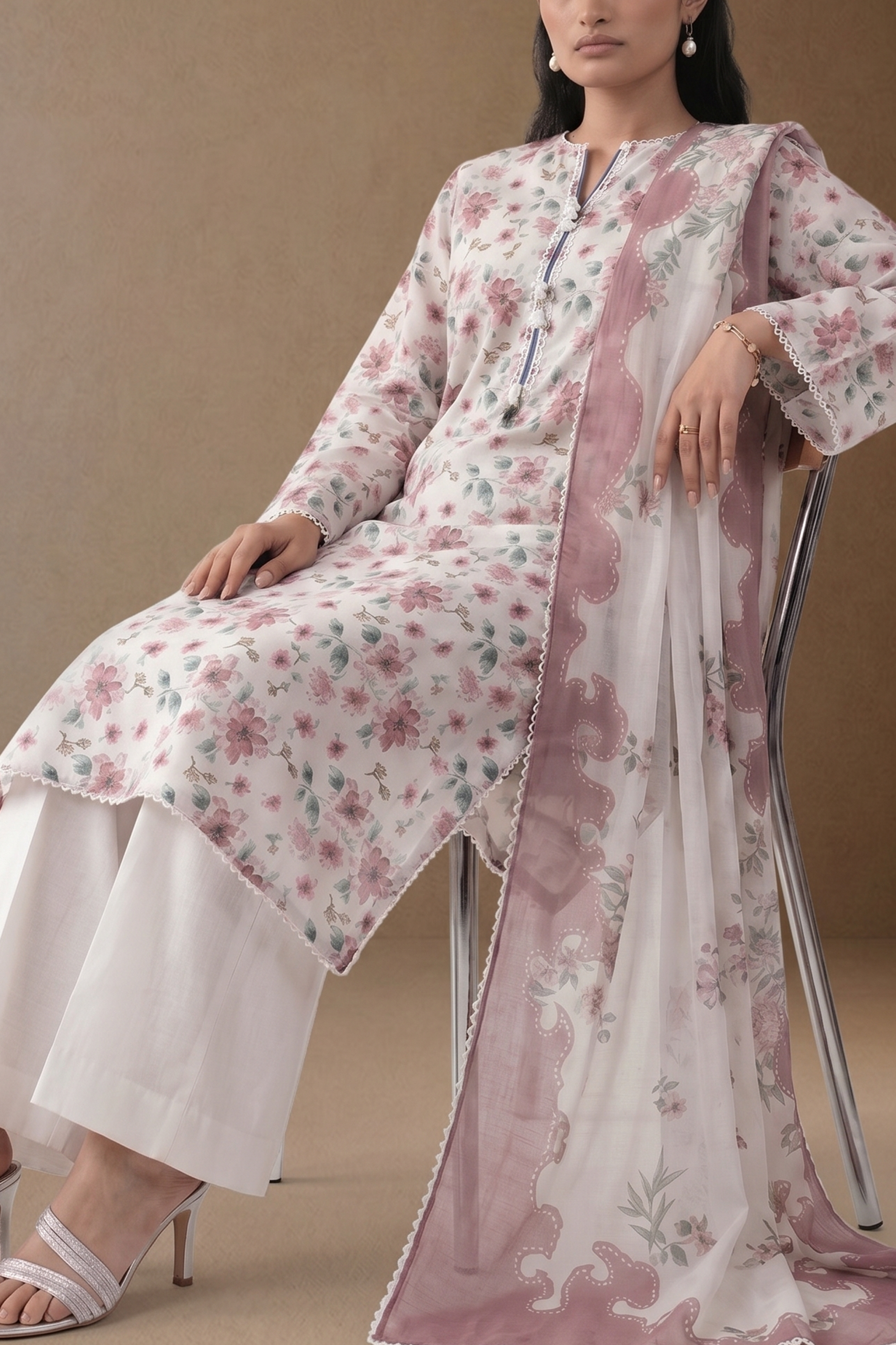 Brocade - Printed Lawn Suit