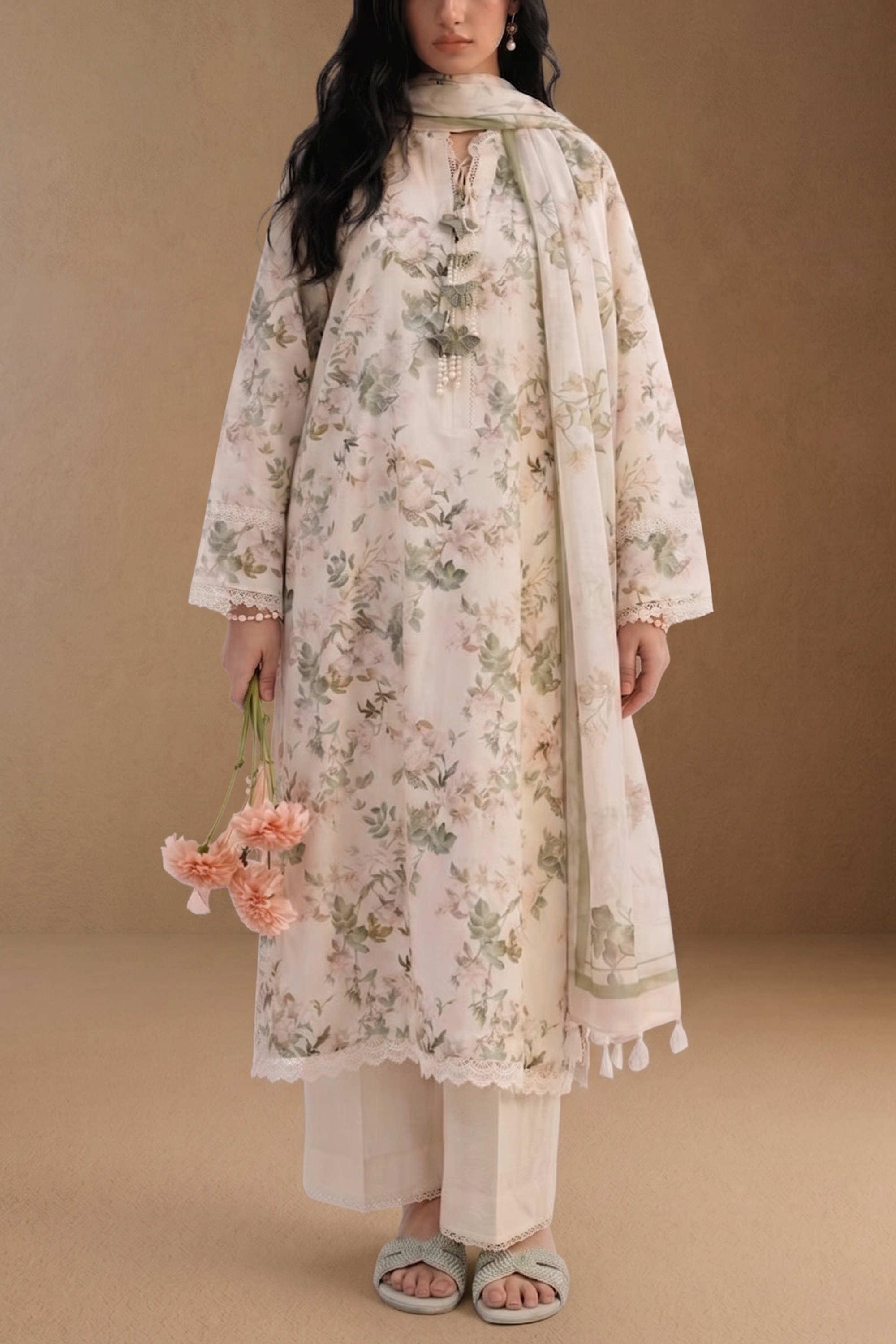 Feuille - Printed Lawn Suit