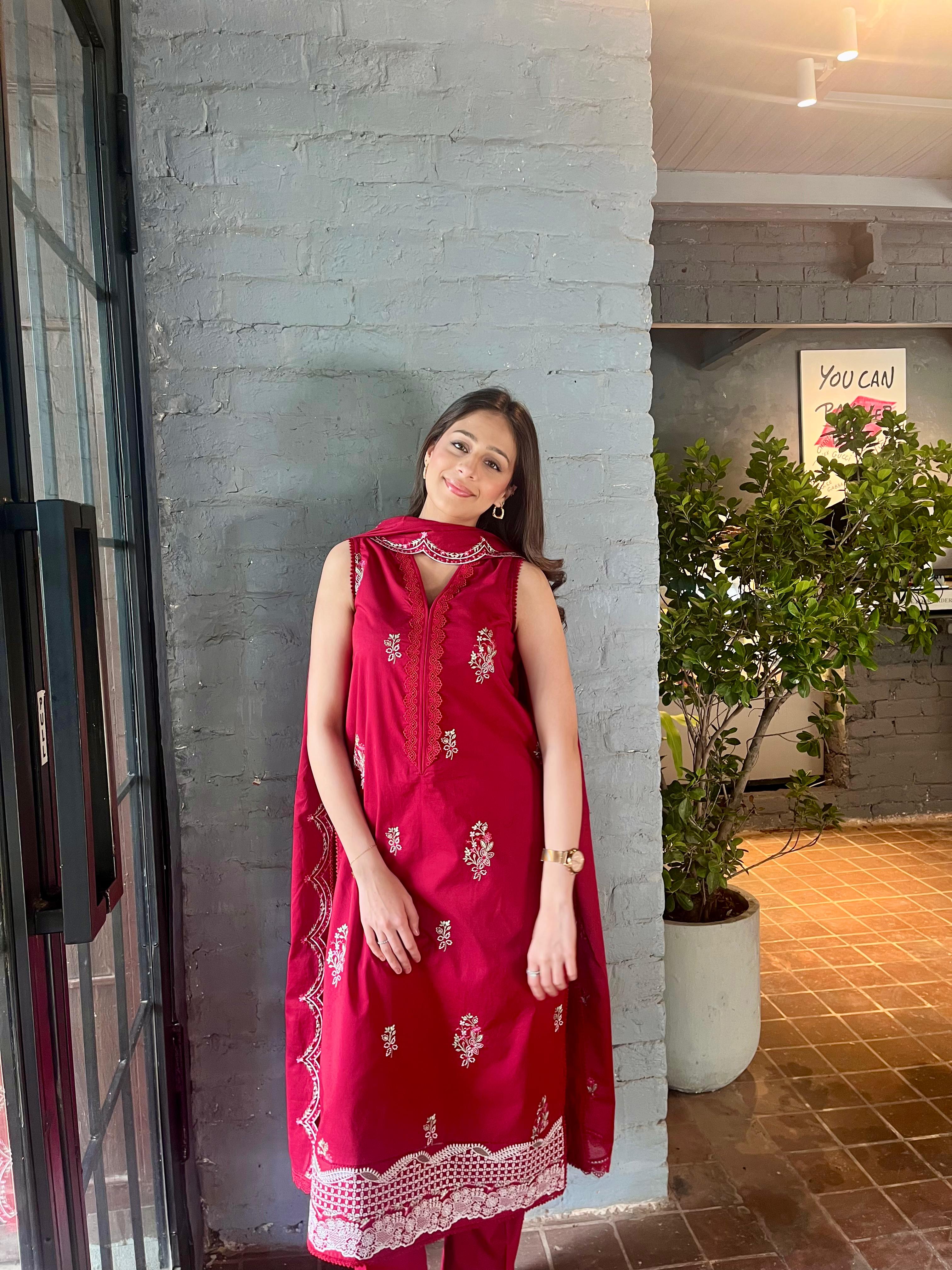 Crimson - Luxury Lawn Suit